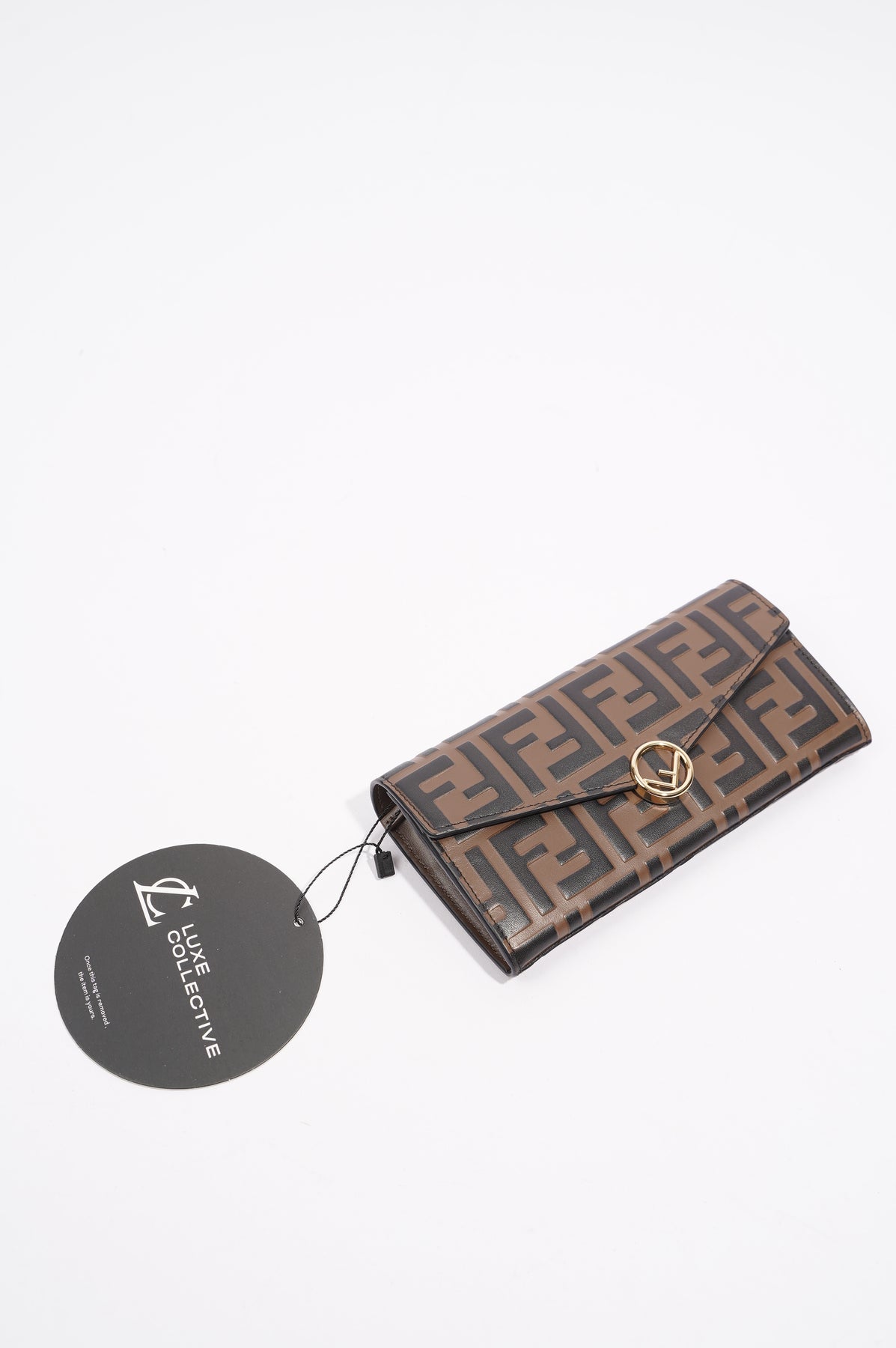 Fendi Womens Continental Wallet With Chain Monogram Brown – Luxe