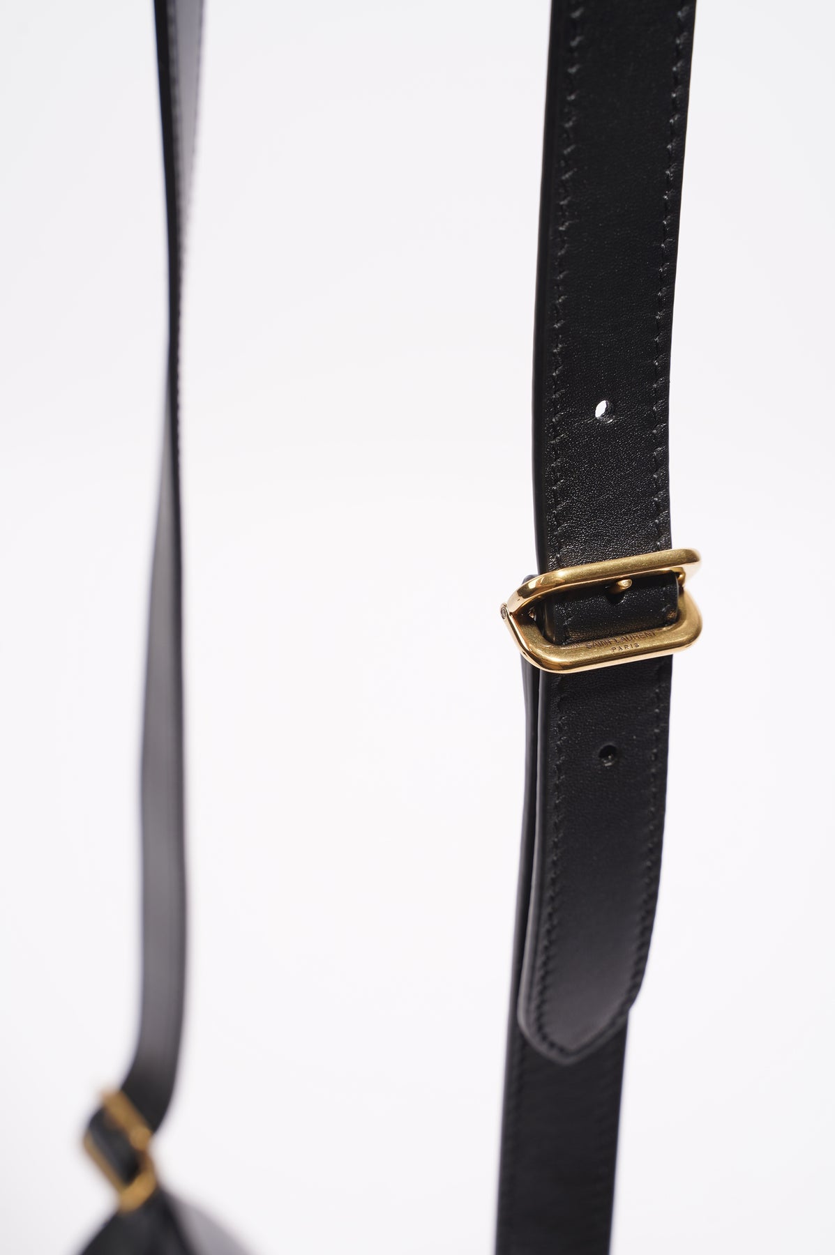 Saint Laurent Leather Medium Charlie Crossbody Bag in Black