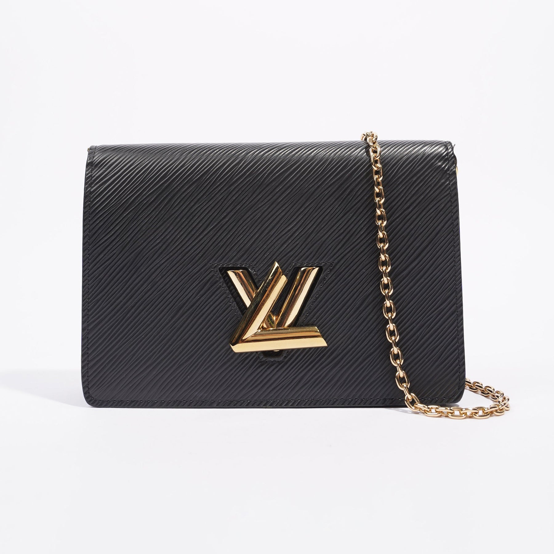 Louis Vuitton Womens Twist Chain Pouch Black Epi Leather – Luxe