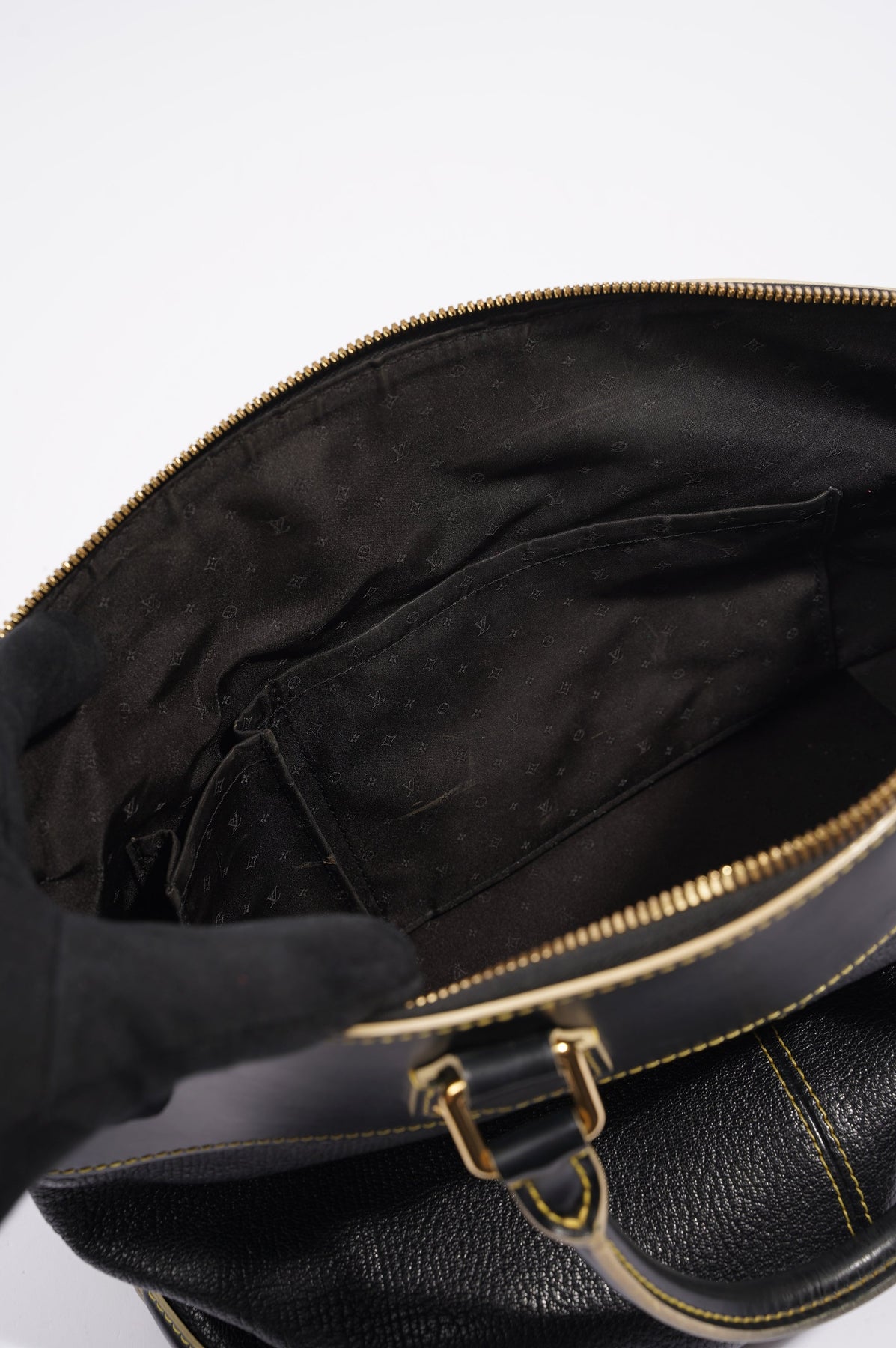 Louis Vuitton Womens Vintage Suhali Lockit Bag Black MM – Luxe