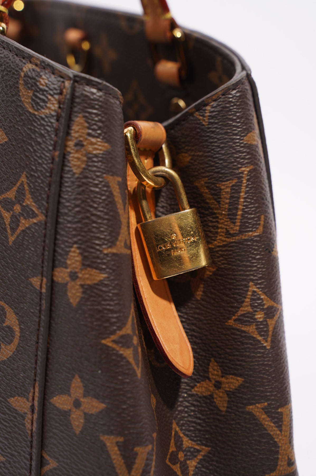 Louis Vuitton Braided Handle Montaigne Handbag Monogram