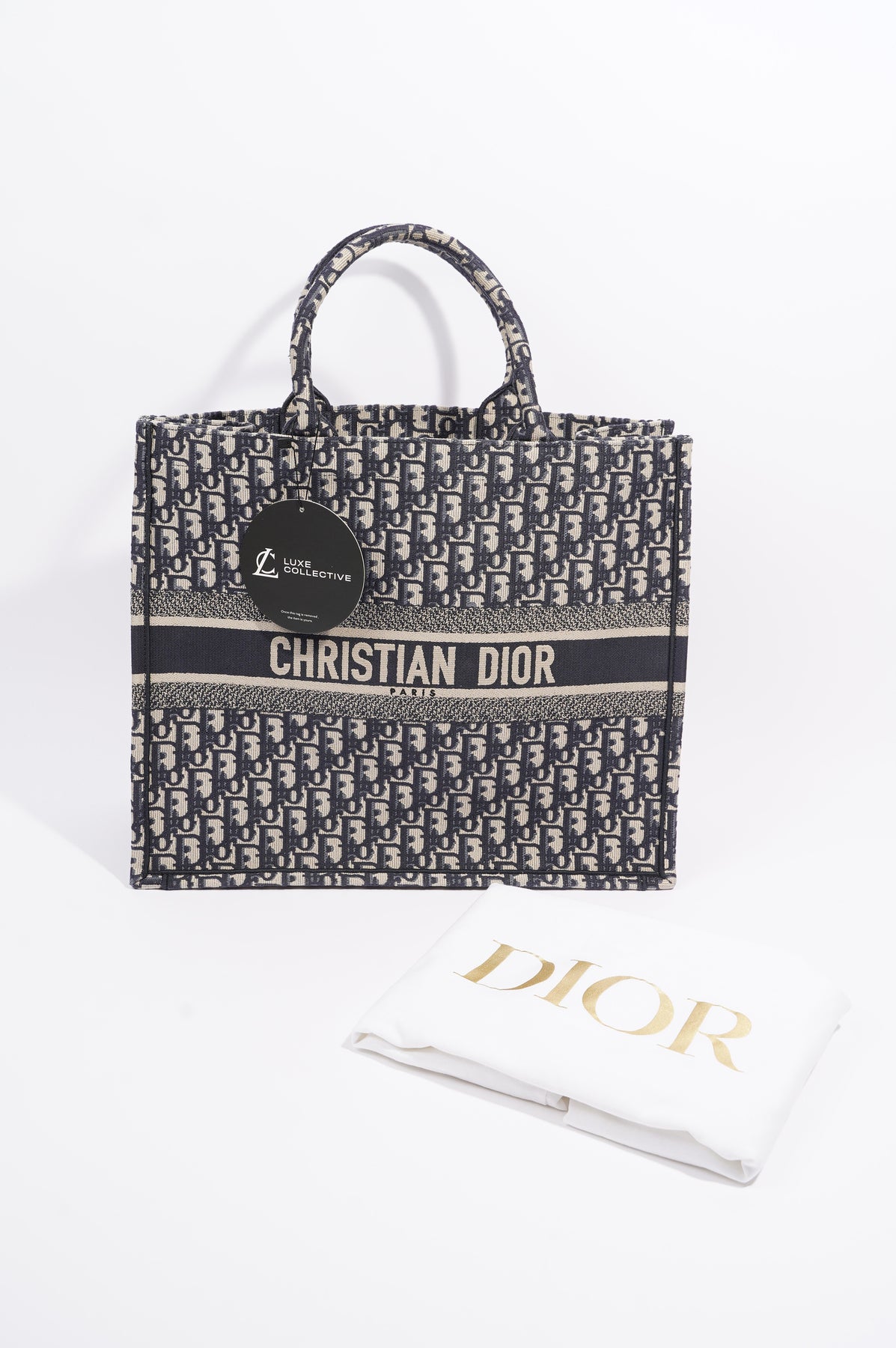 Christian Dior Book Tote Large Tote Bag in Canvas, Hardware
