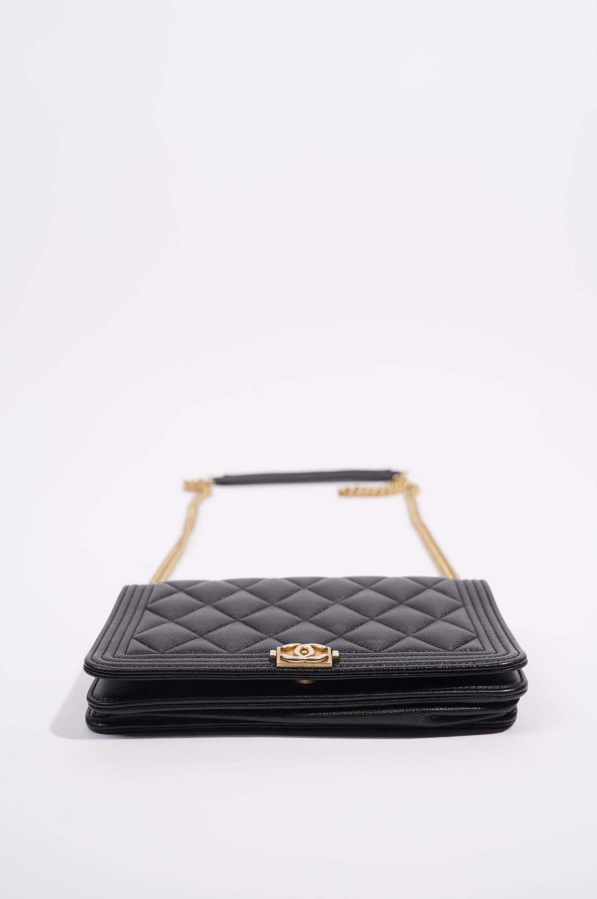 Chanel Womens Boy Wallet On Chain Black Caviar / Gold – Luxe Collective