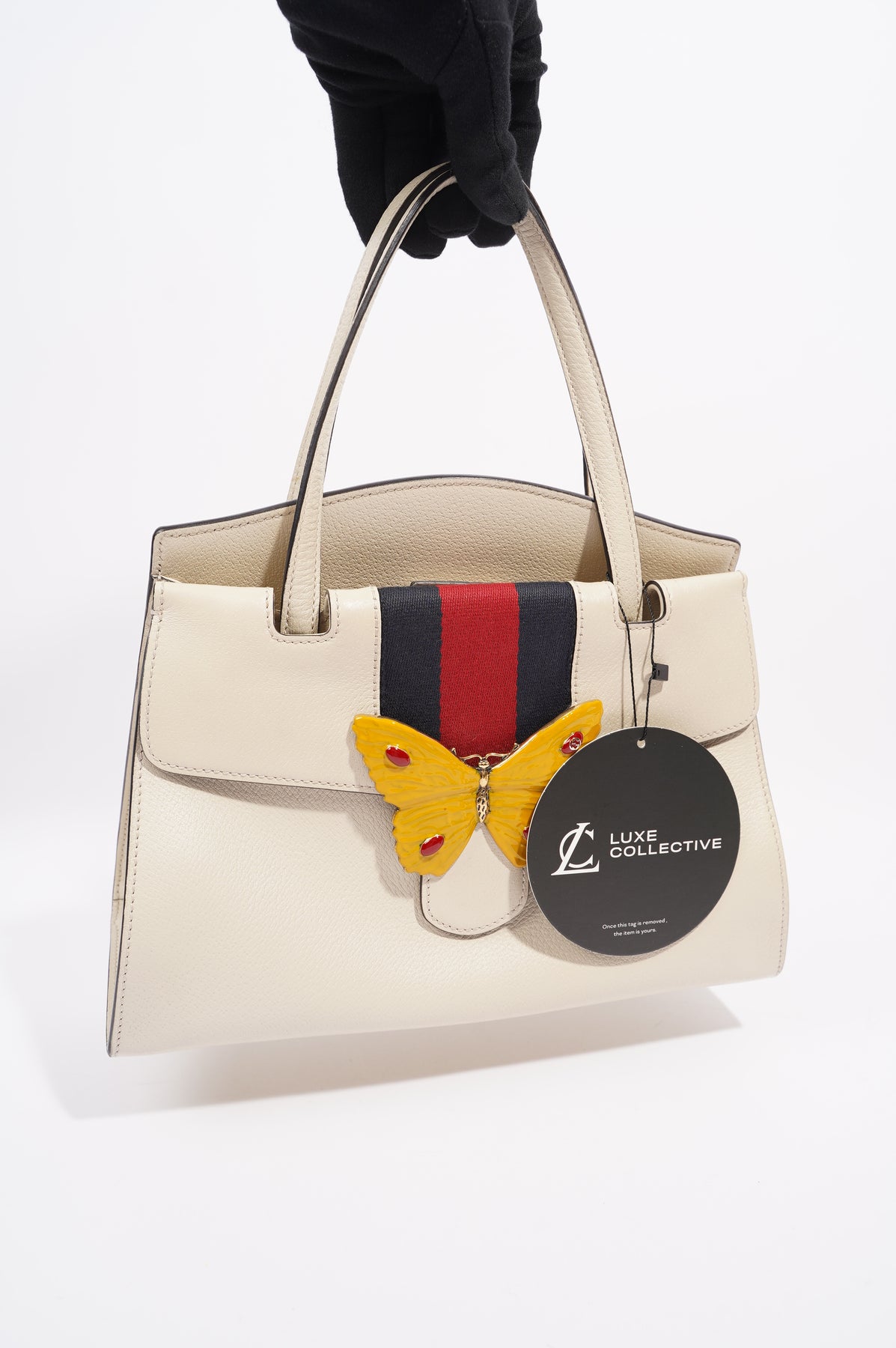 Gucci butterfly bag online white