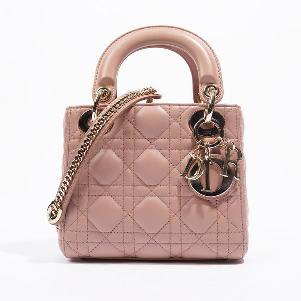 Christian Dior Womens Lady Dior Pink Mini – Luxe Collective