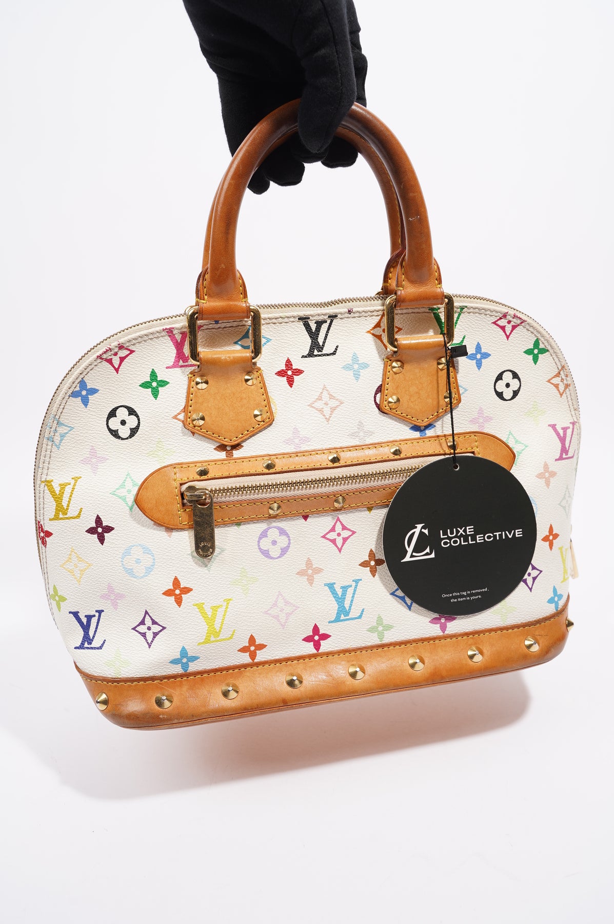 Louis Vuitton White Multicolor Alma PM Handbag – LaVal's Lux