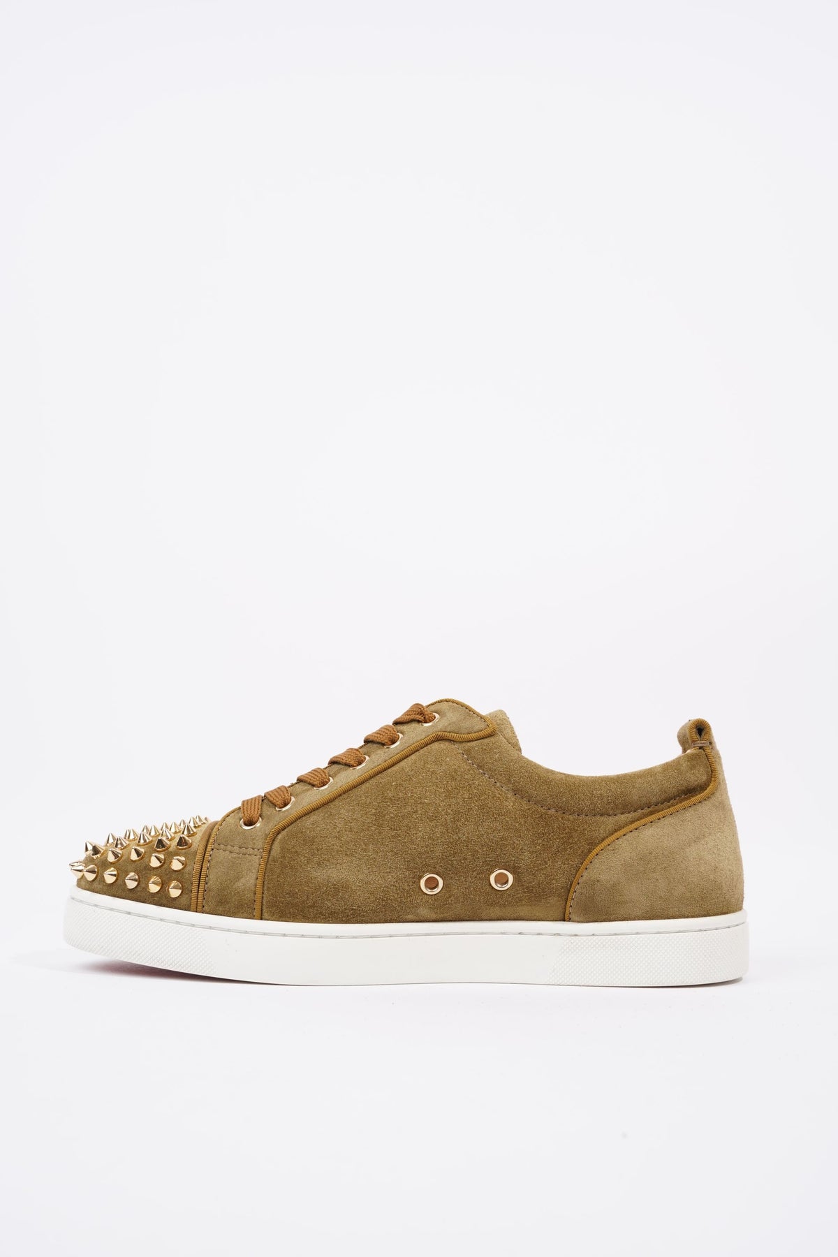 Christian Louboutin Suede Junior Spike Low Top Sneakers Size 41