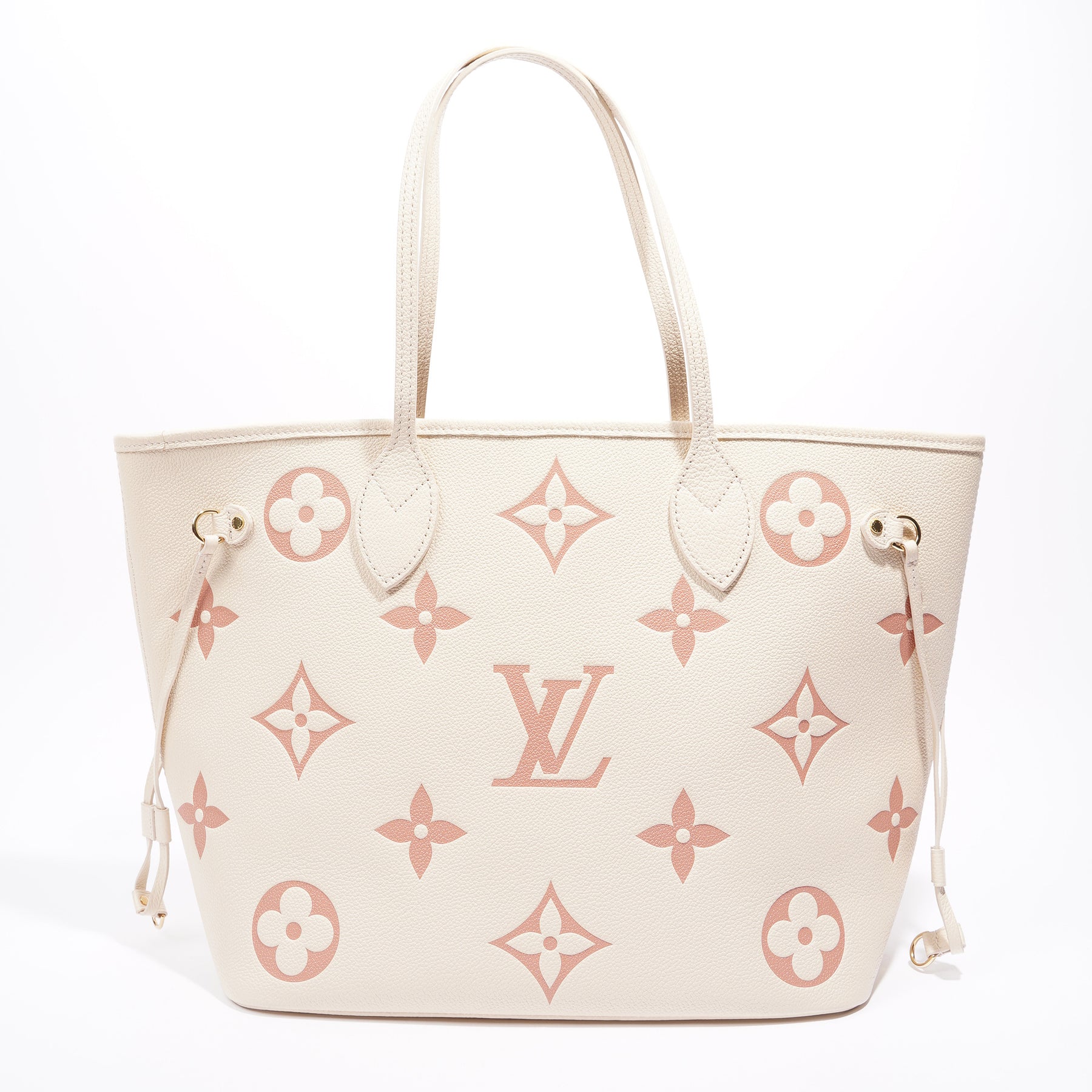 Louis Vuitton Neverfull Cream / Rose Empreinte Leather MM – Luxe