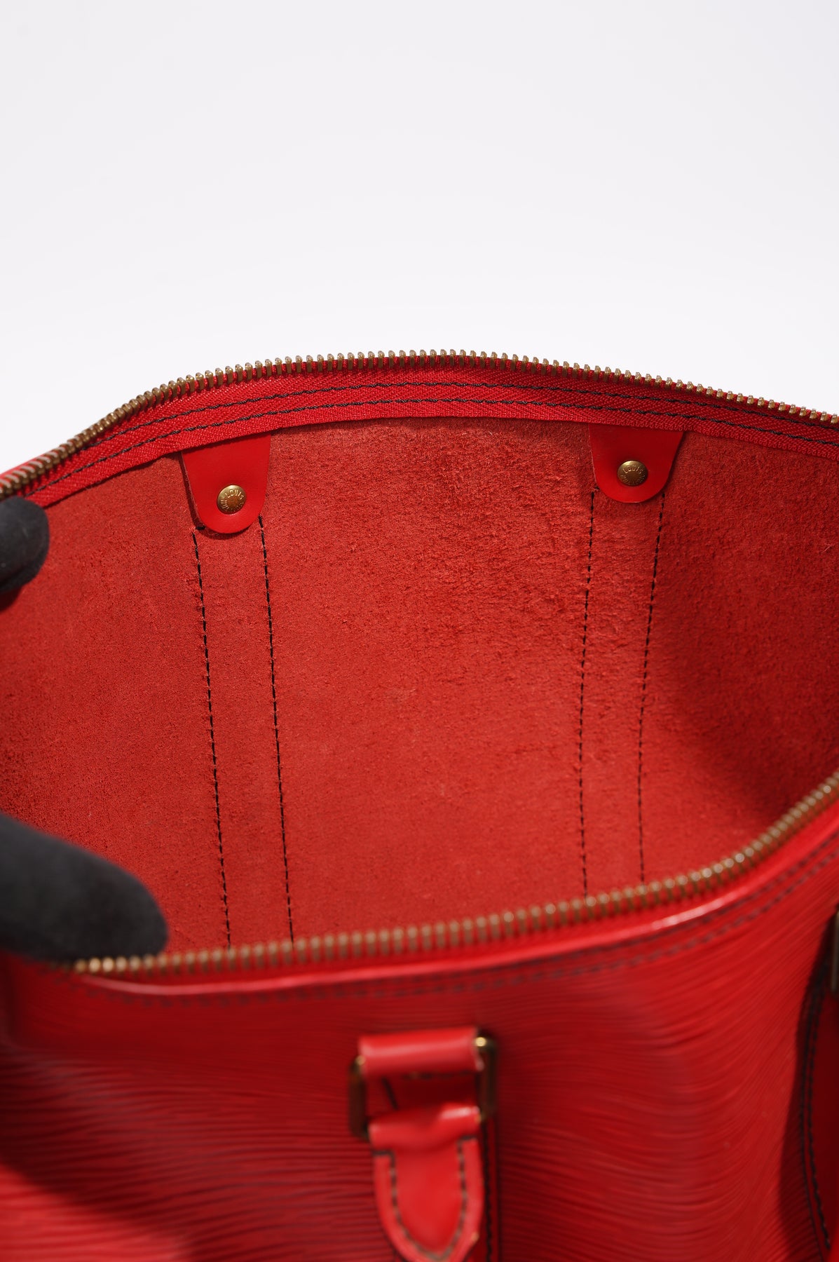 Louis Vuitton Black Red Epi Leather Sac Triangle