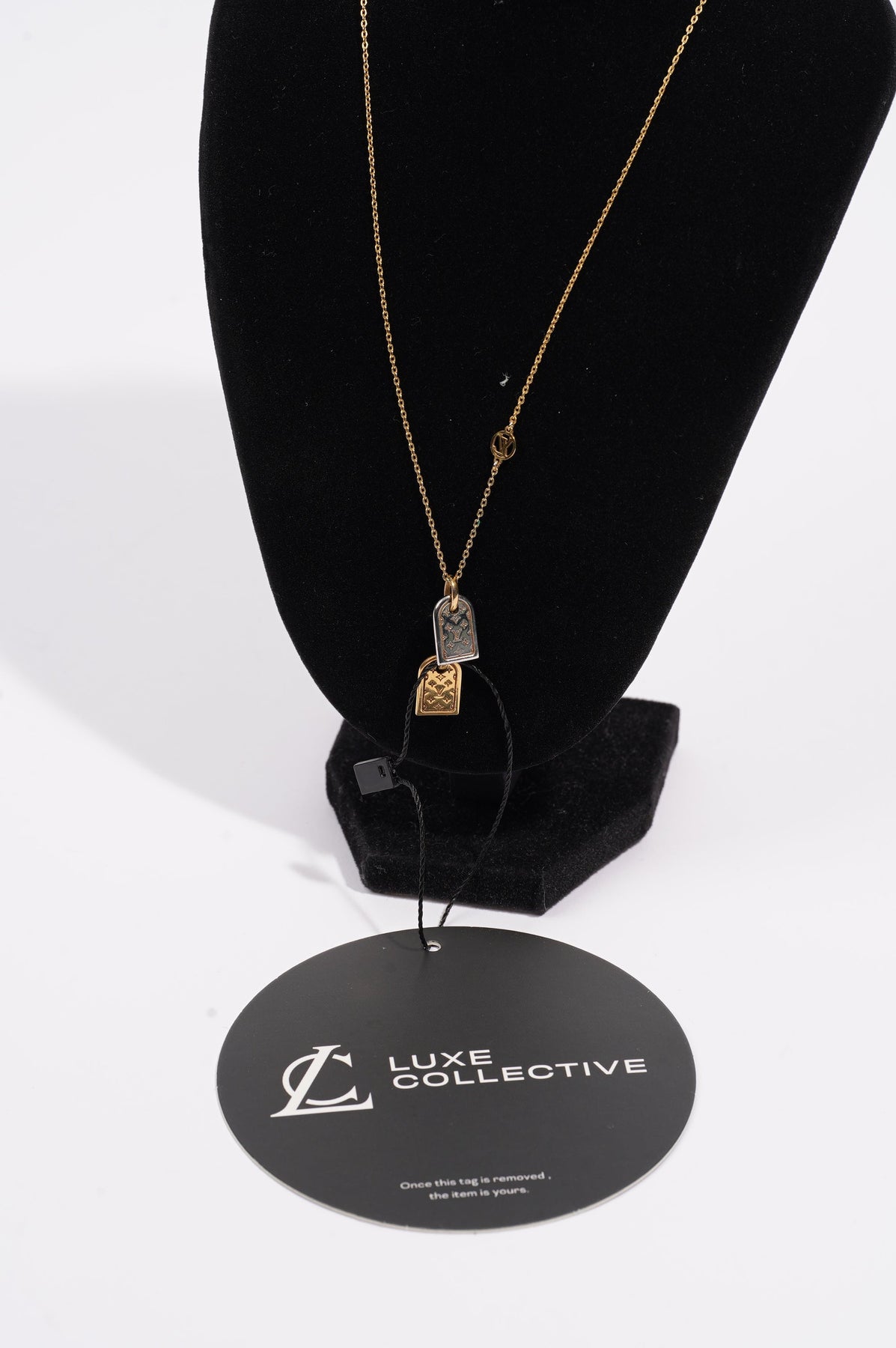 Authenticated Used Louis Vuitton Necklace Nanogram M63141 Metal Women's  Pendant Necklace (Gold,Silver) 