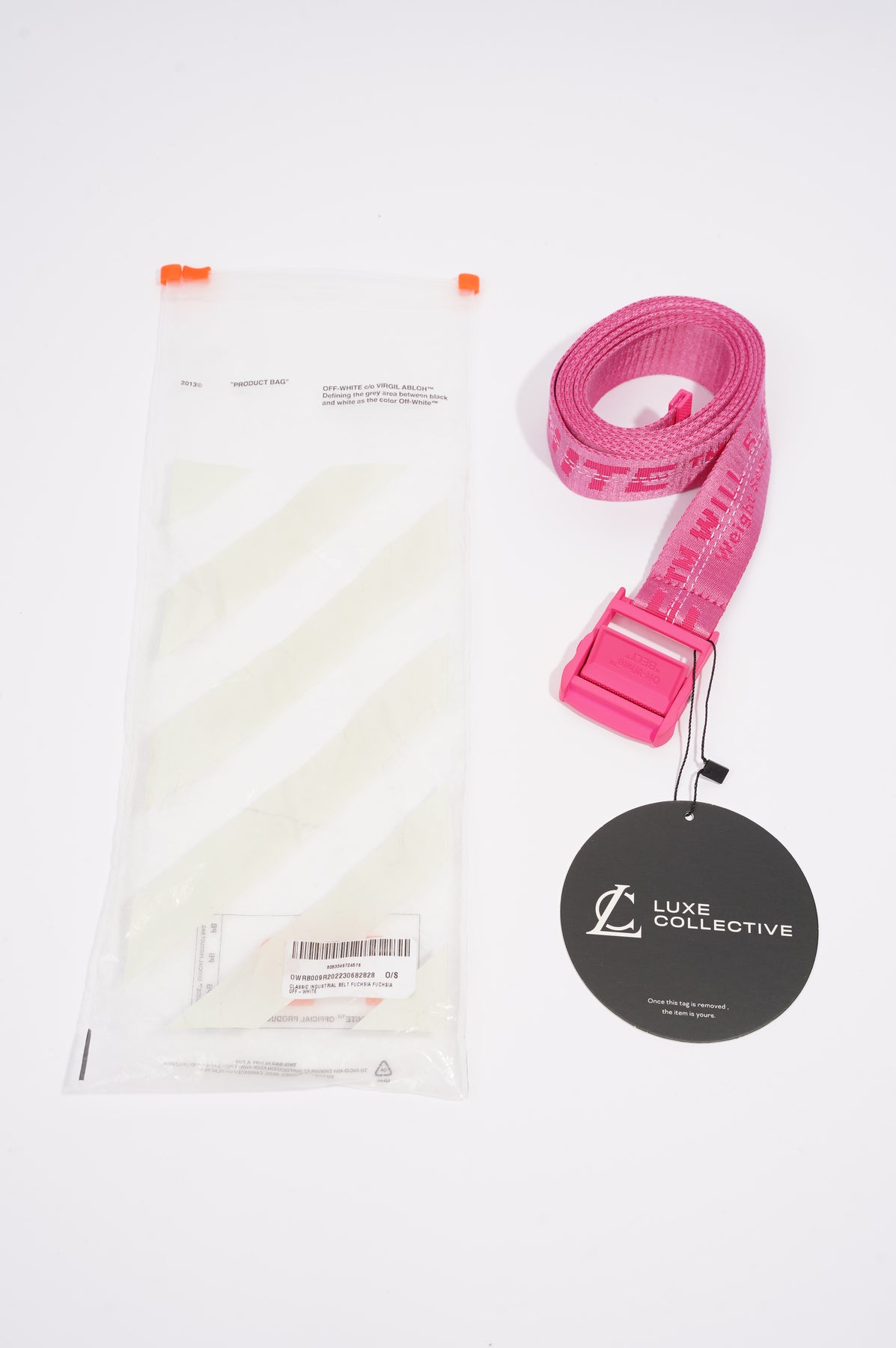 Hot pink off hot sale white belt