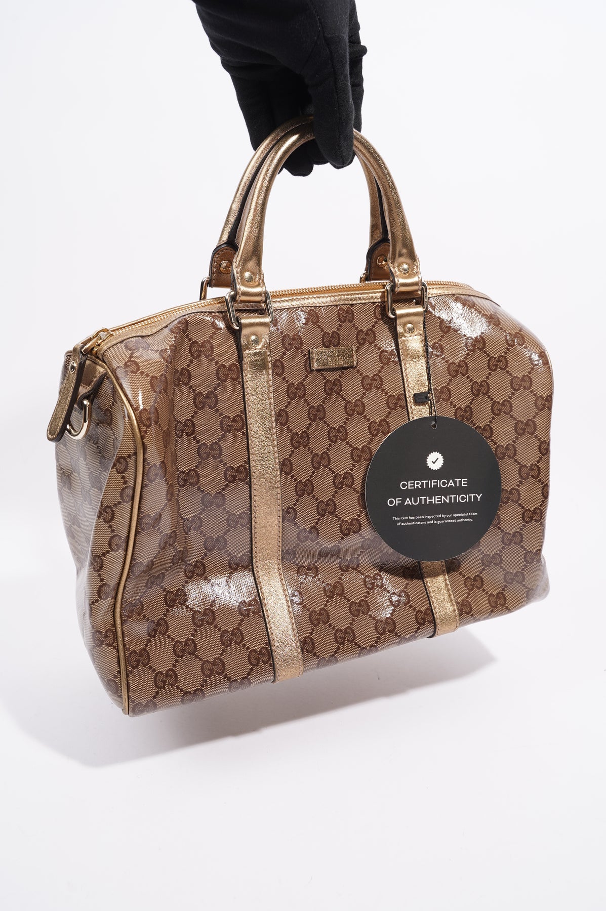 Gucci Womens Boston Bag Medium Coated Monogram – Luxe Collective