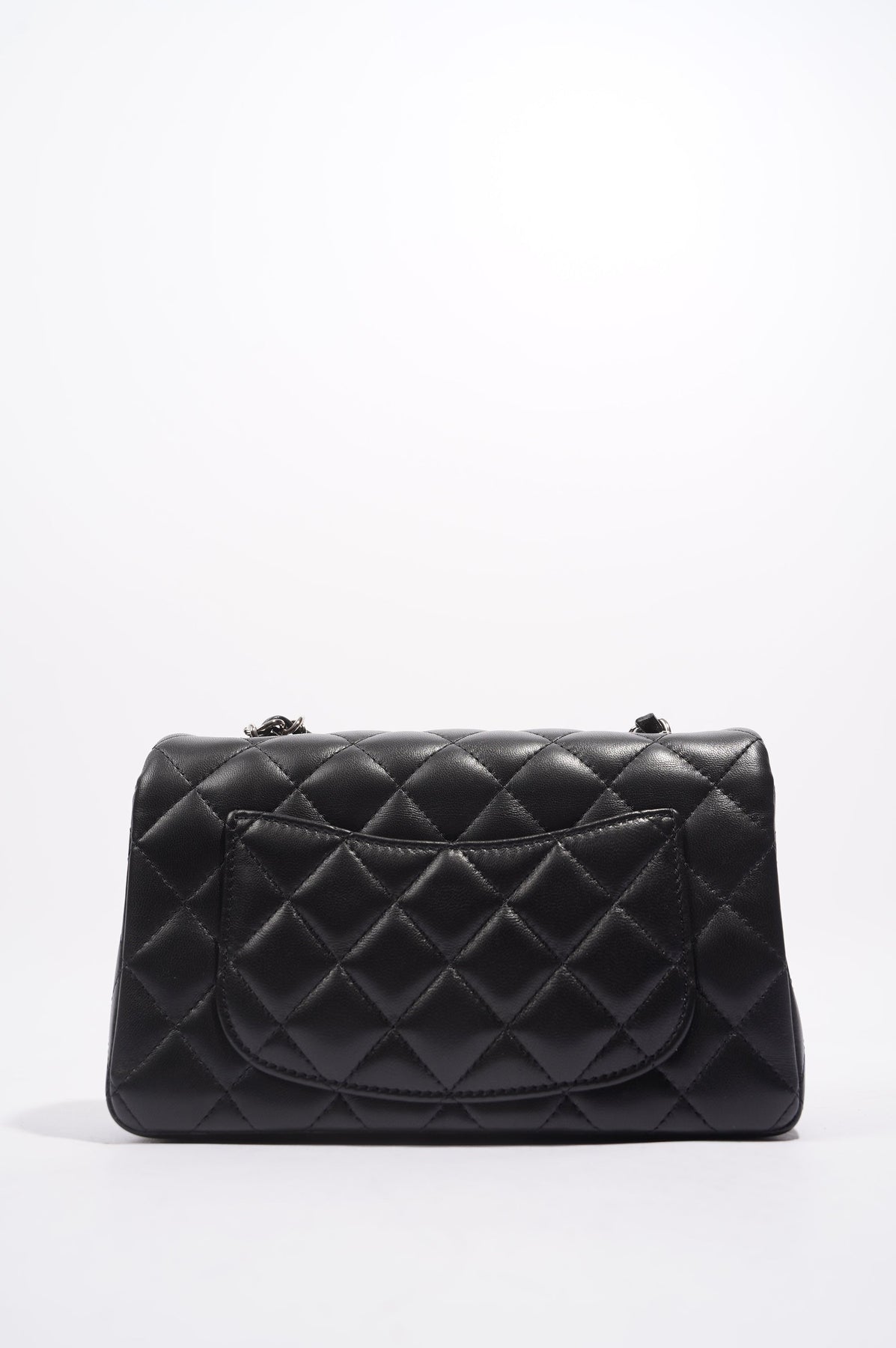 Chanel Womens Lambskin Rectangular Single Flap Black Small – Luxe
