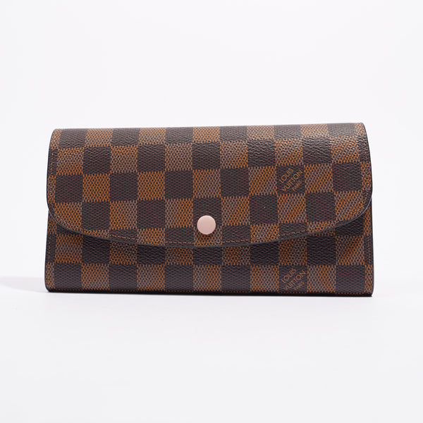 LOUIS VUITTON Damier Ebene Emilie Wallet Red 1301584