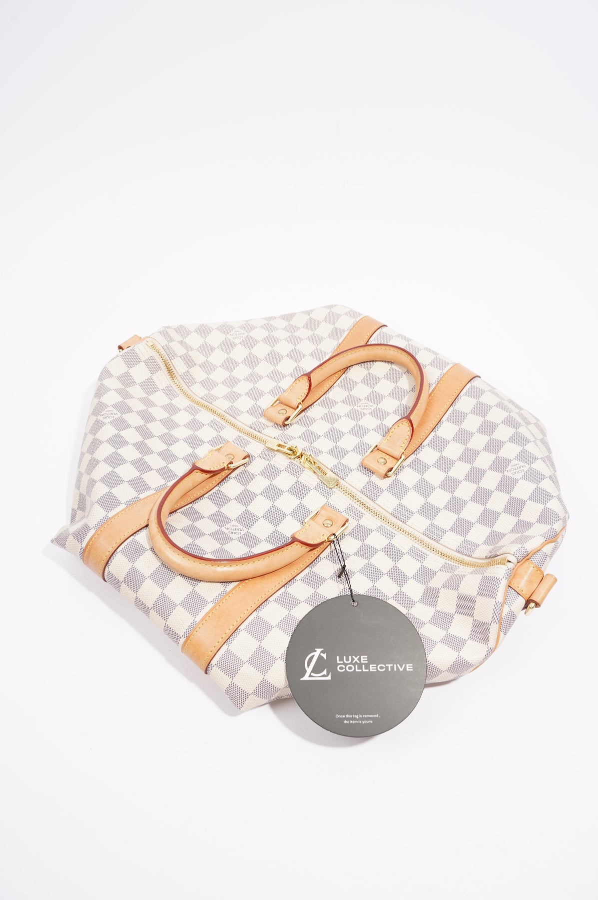 Louis Vuitton Keepall 45 Bandouliere Damier Azur Bag – Bagaholic