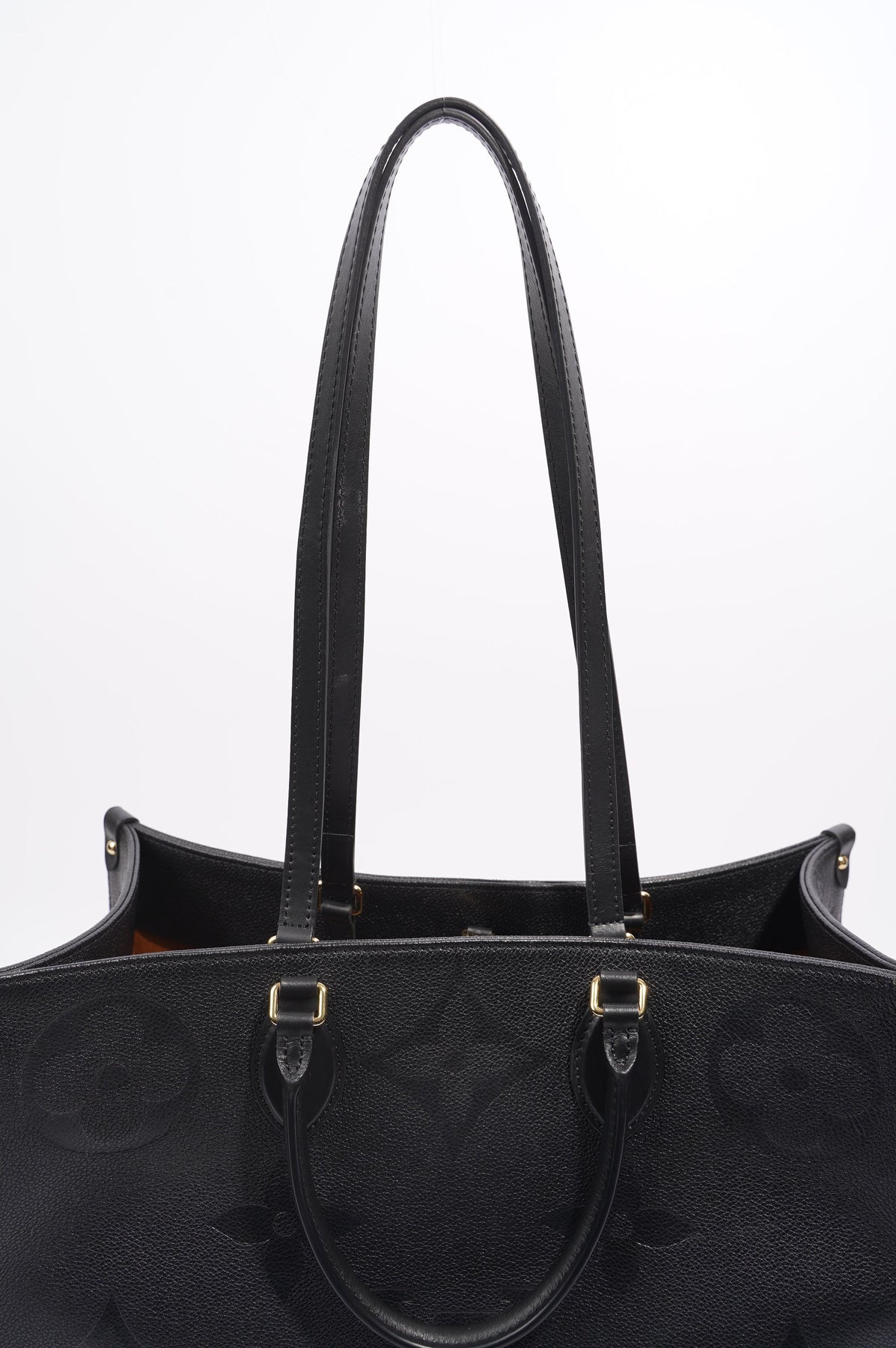 Louis Vuitton LV Women OnTheGO GM Tote Bag Black Monogram Embossed