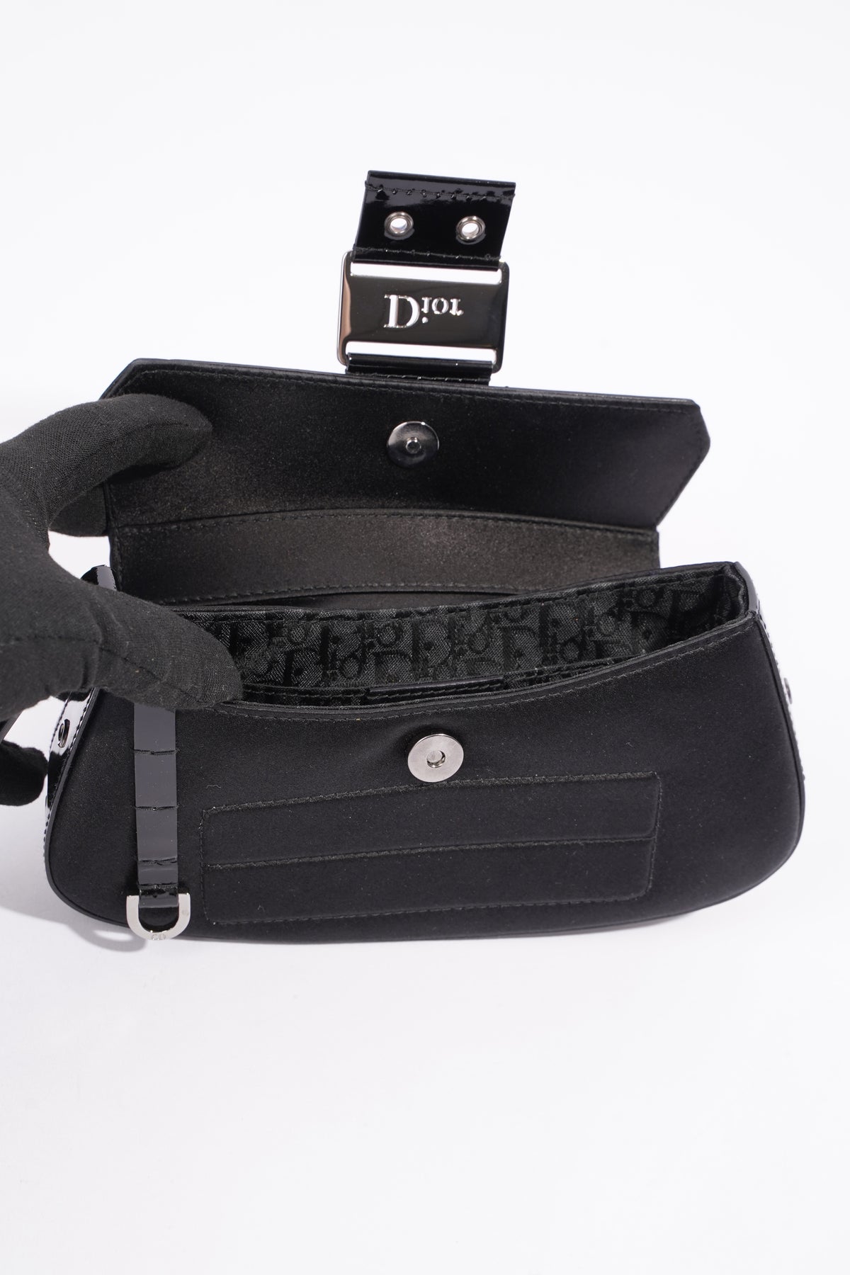 Christian Dior Black Monogram Street Chic Columbus Bag Black 