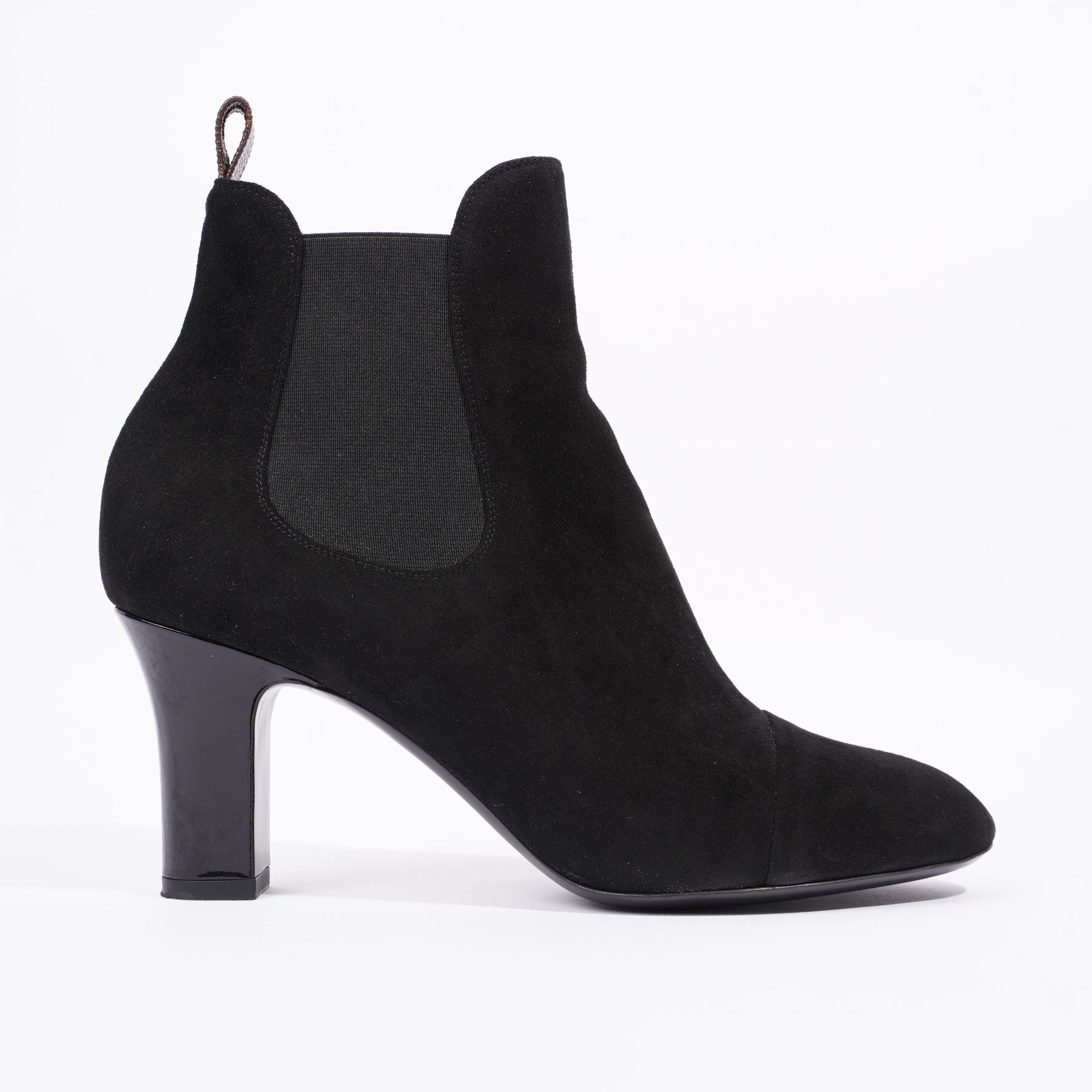 Louis Vuitton Black Suede Uniform Ankle Boots