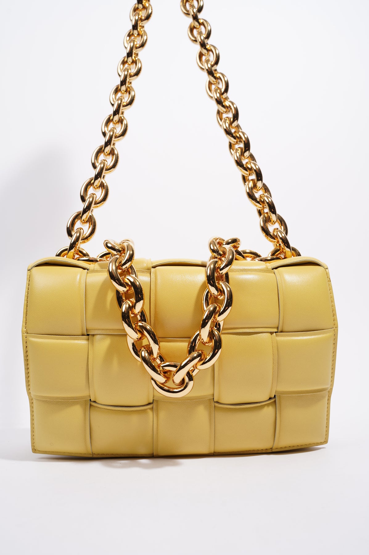 Bottega Veneta Chain Cassette Bag in Yellow