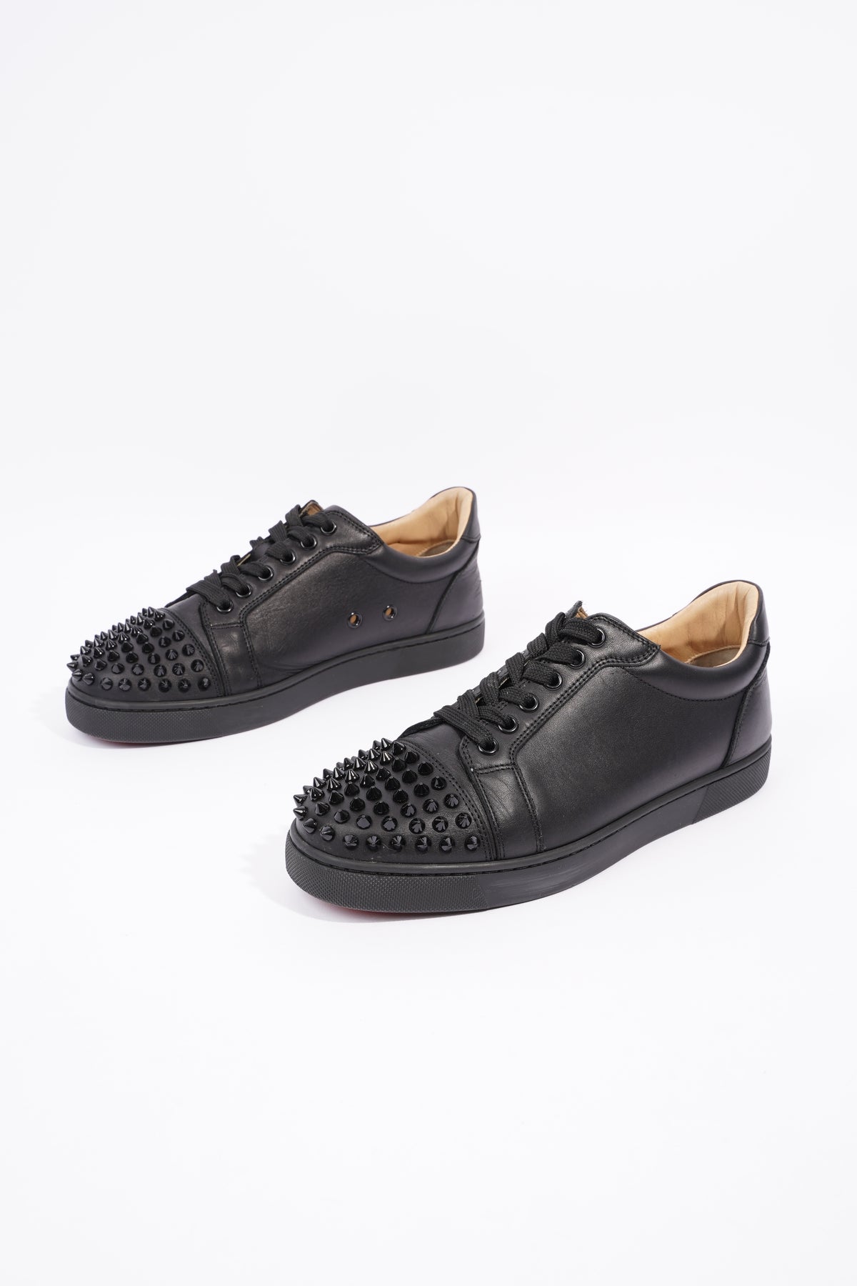 Buy Christian Louboutin Louis Junior Spikes Flat 'Black