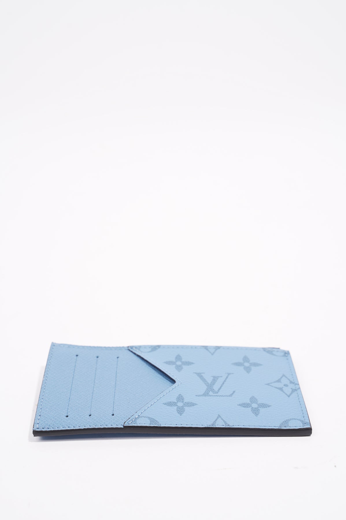 Louis Vuitton Denim Blue Taigarama Coin Card Holder