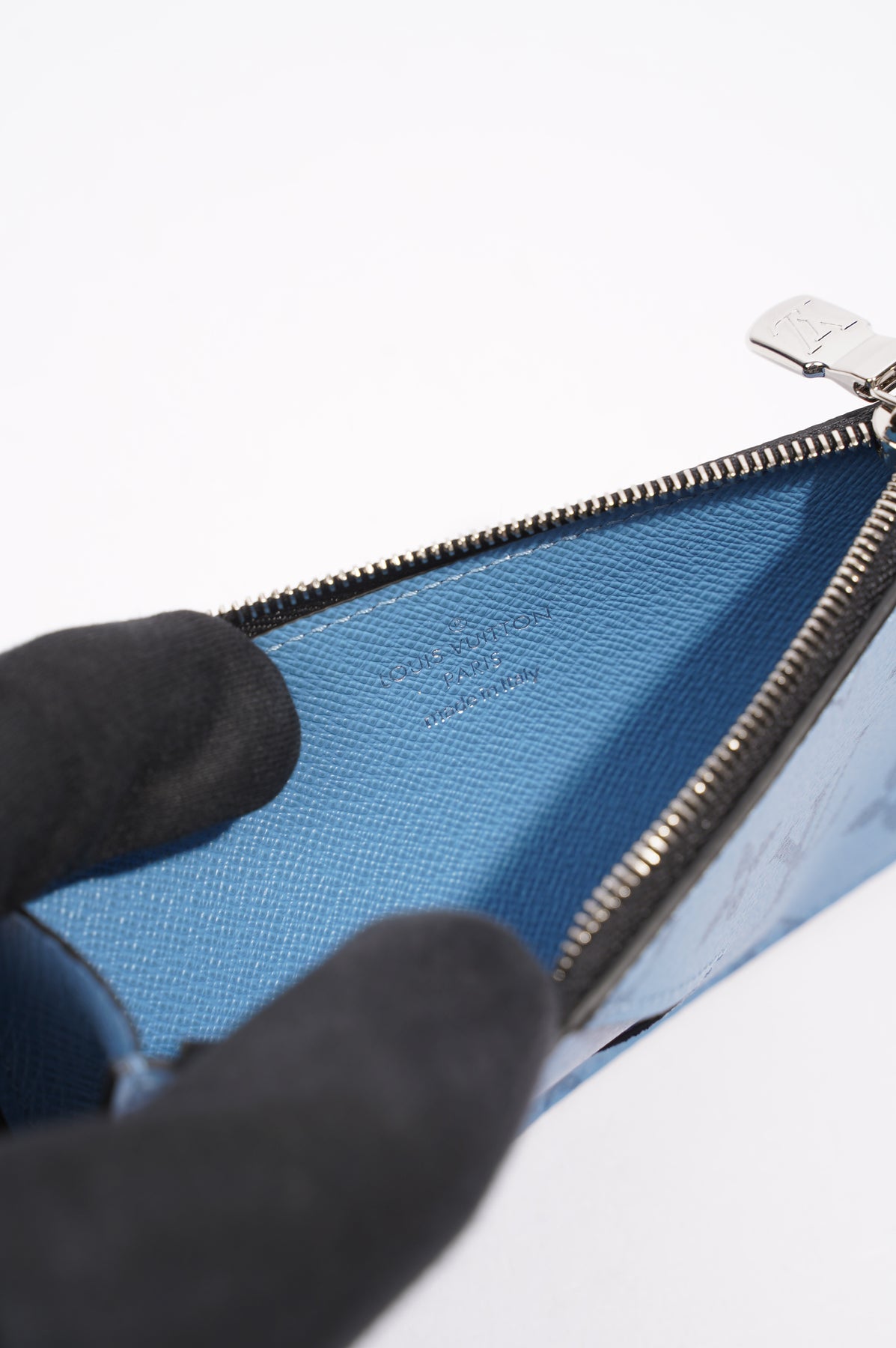 Louis Vuitton Denim Monogram Canvas Coin Card Holder Wallet - Yoogi's Closet