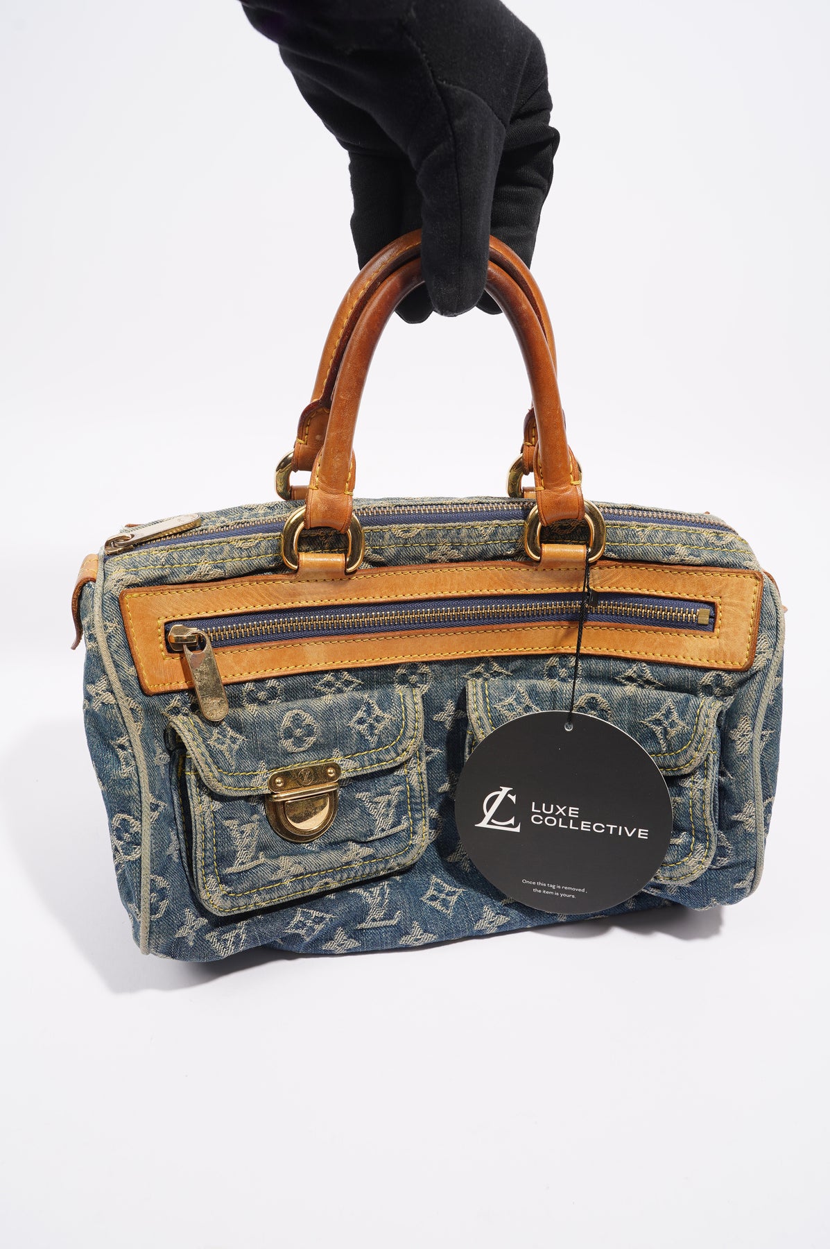 Louis Vuitton Blue Monogram Denim Neo Speedy Handbag