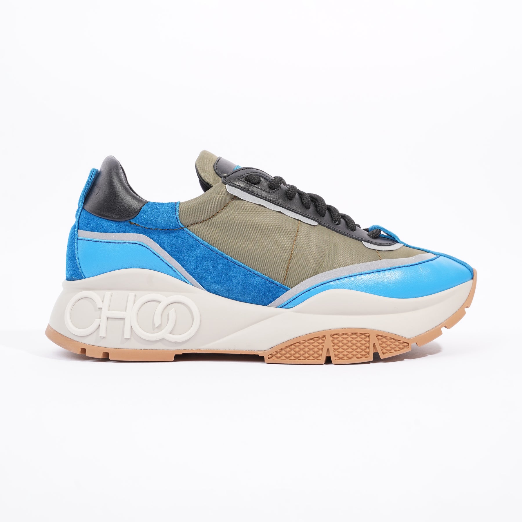 Jimmy Choo Womens Raine Khaki / Blue EU 39 / UK 6 – Luxe Collective