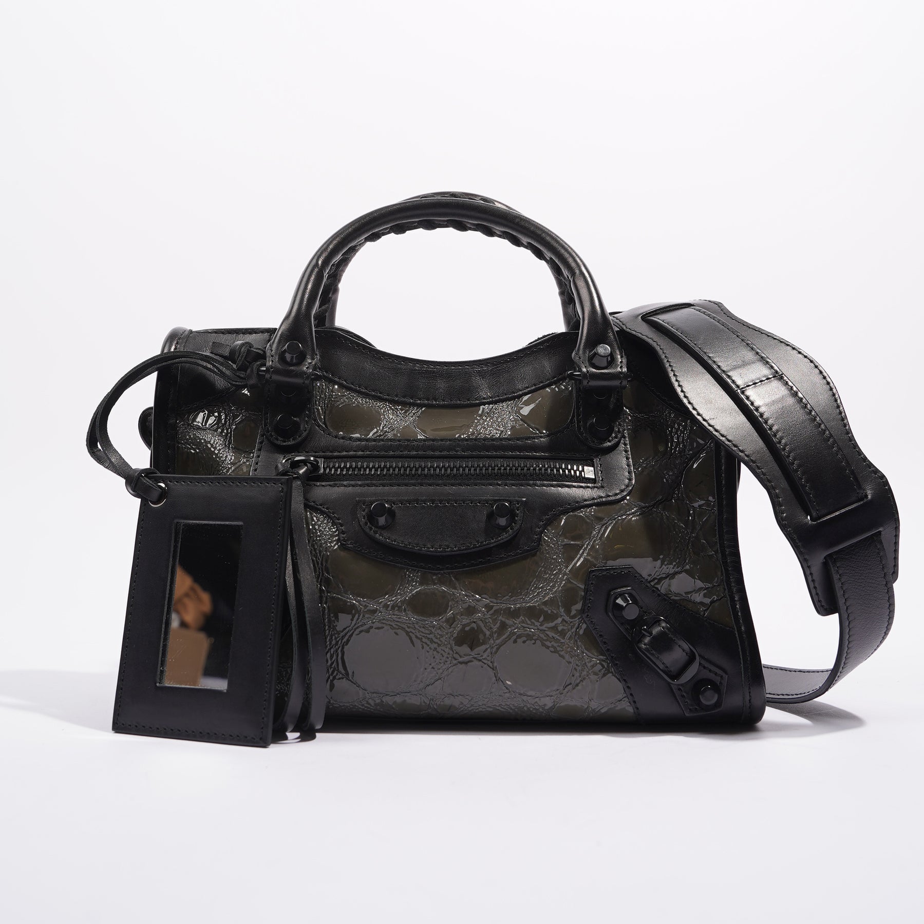 IetpShops Sweden  Black Downtown Medium shoulder bag Balenciaga  all  Black Leather Crossbody Bag With Logo Woman