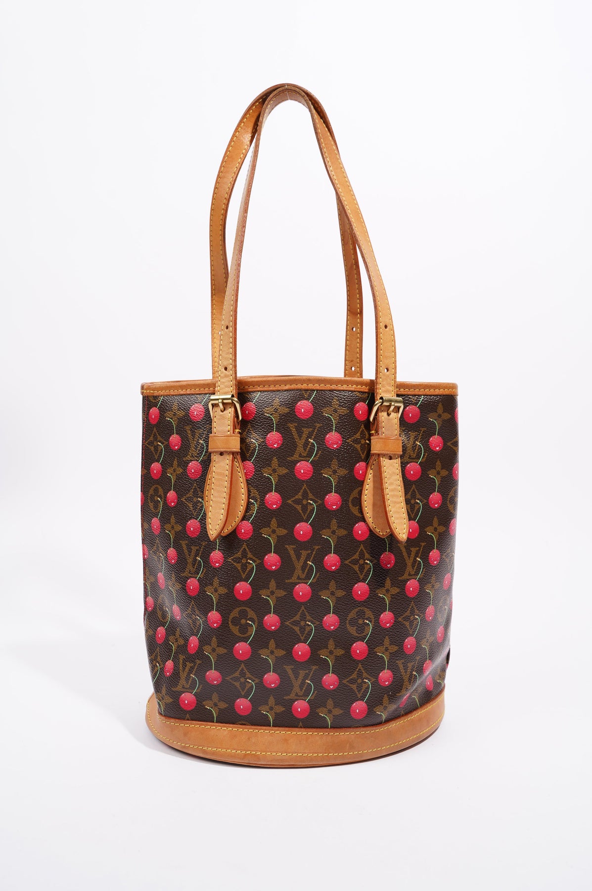 Louis Vuitton Womens Vintage Murakami Bucket Bag Monogram / Cherry