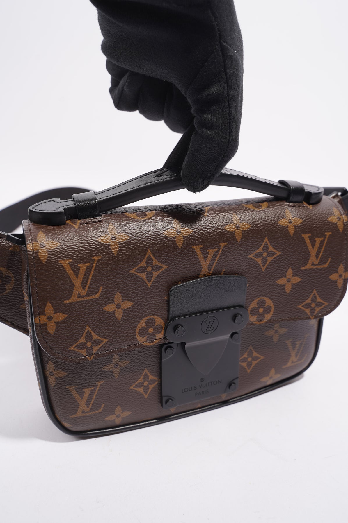 Louis Vuitton Monogram S Lock Sling Bag, Black, * Inventory Confirmation Required