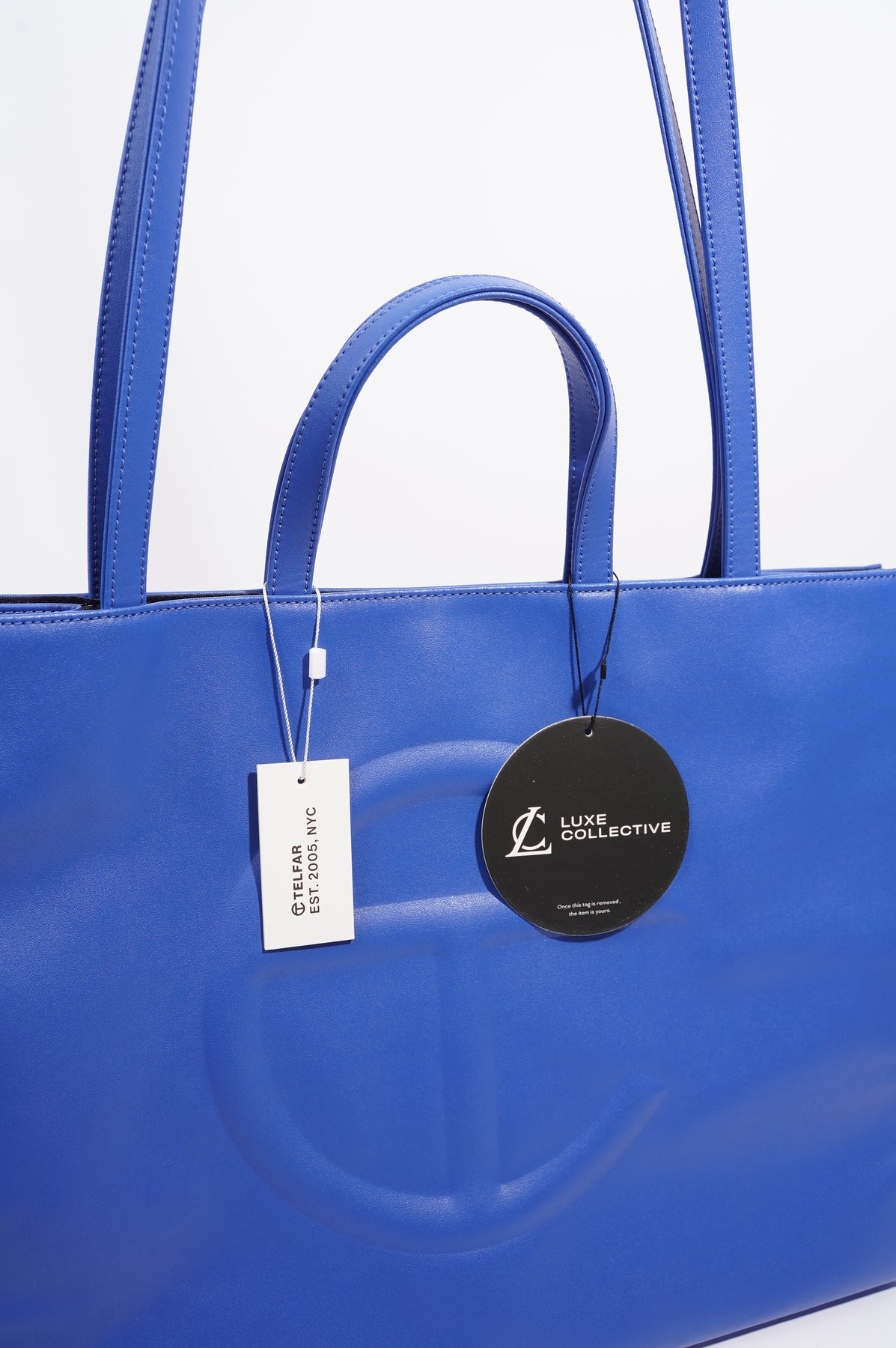 Telfar Womens Shopping Bag Blue Large – Luxe Collective