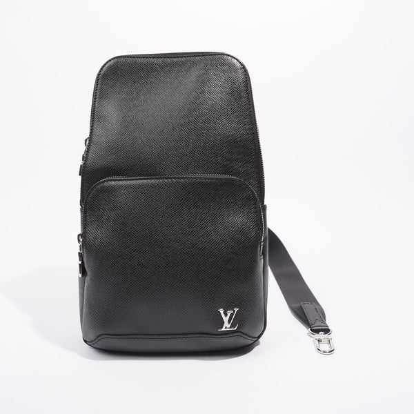 Louis+Vuitton+Avenue+Sling+Bag+Black+Leather for sale online