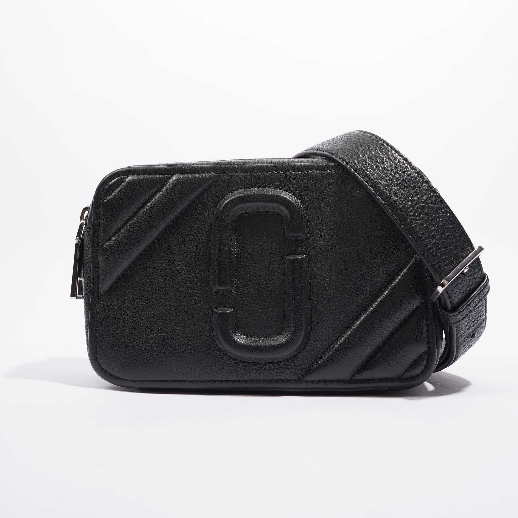 Marc Jacobs The Softshot Black Leather Crossbody Bag Purse