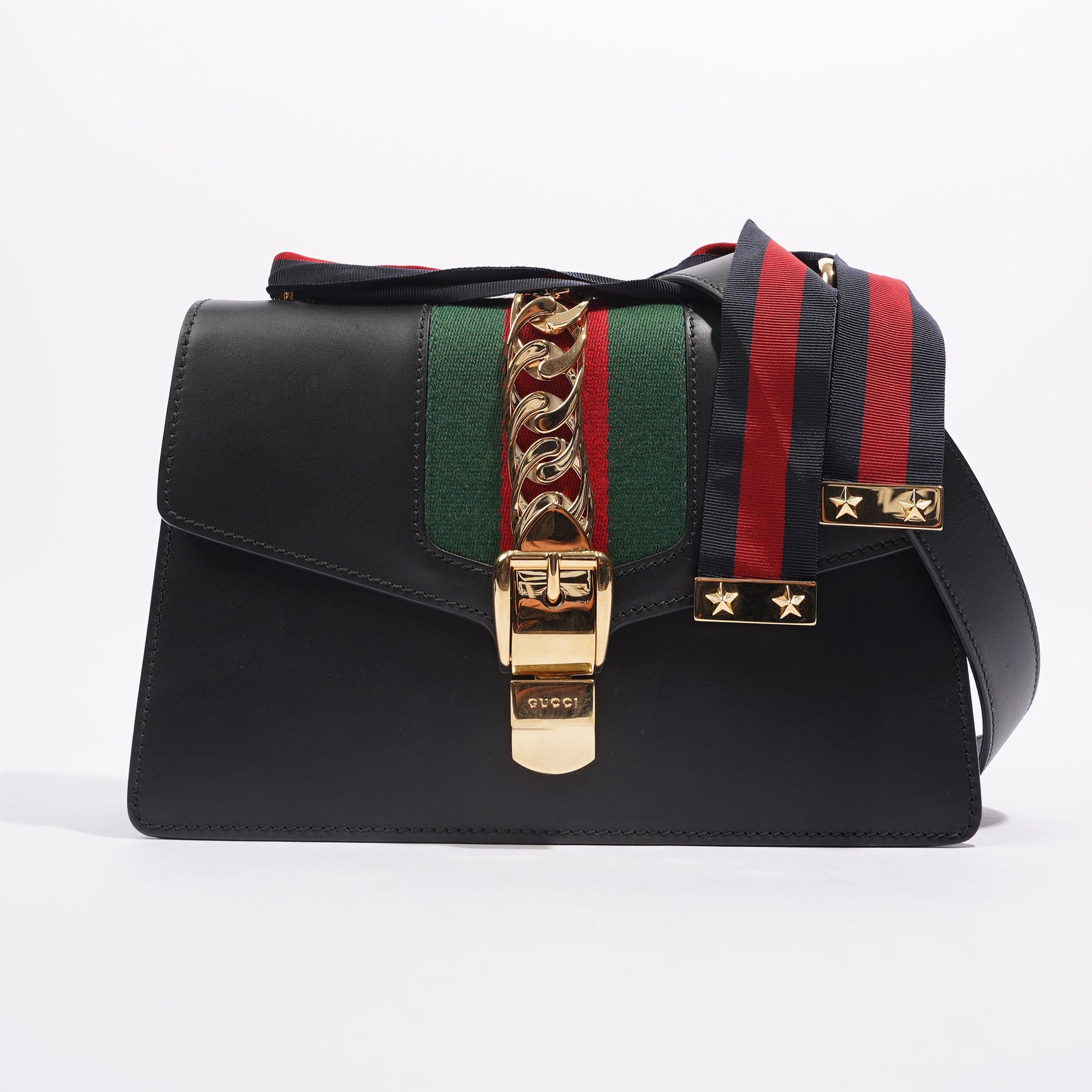 Gucci sylvie best sale medium black