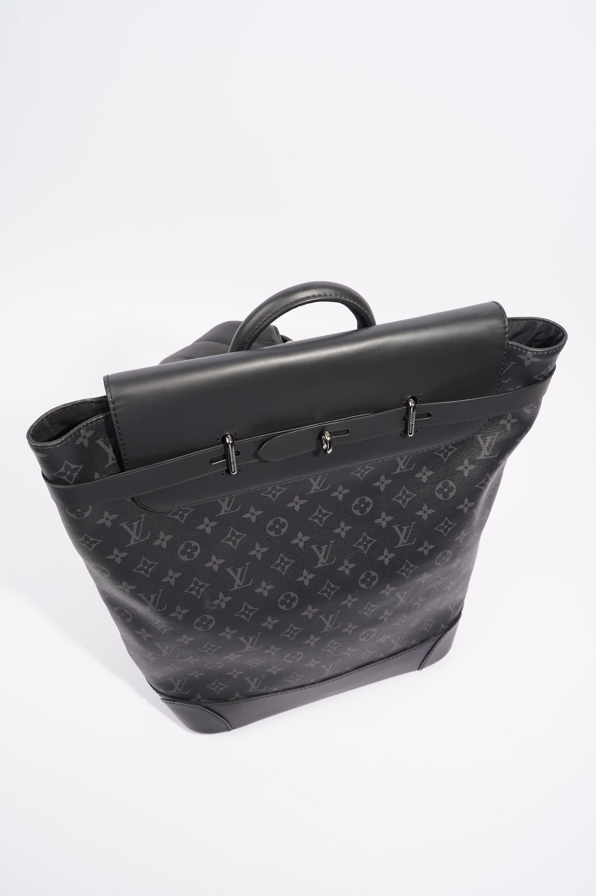 Louis Vuitton Rare Limited Black Monogram Eclipse Steamer Backpack 860897