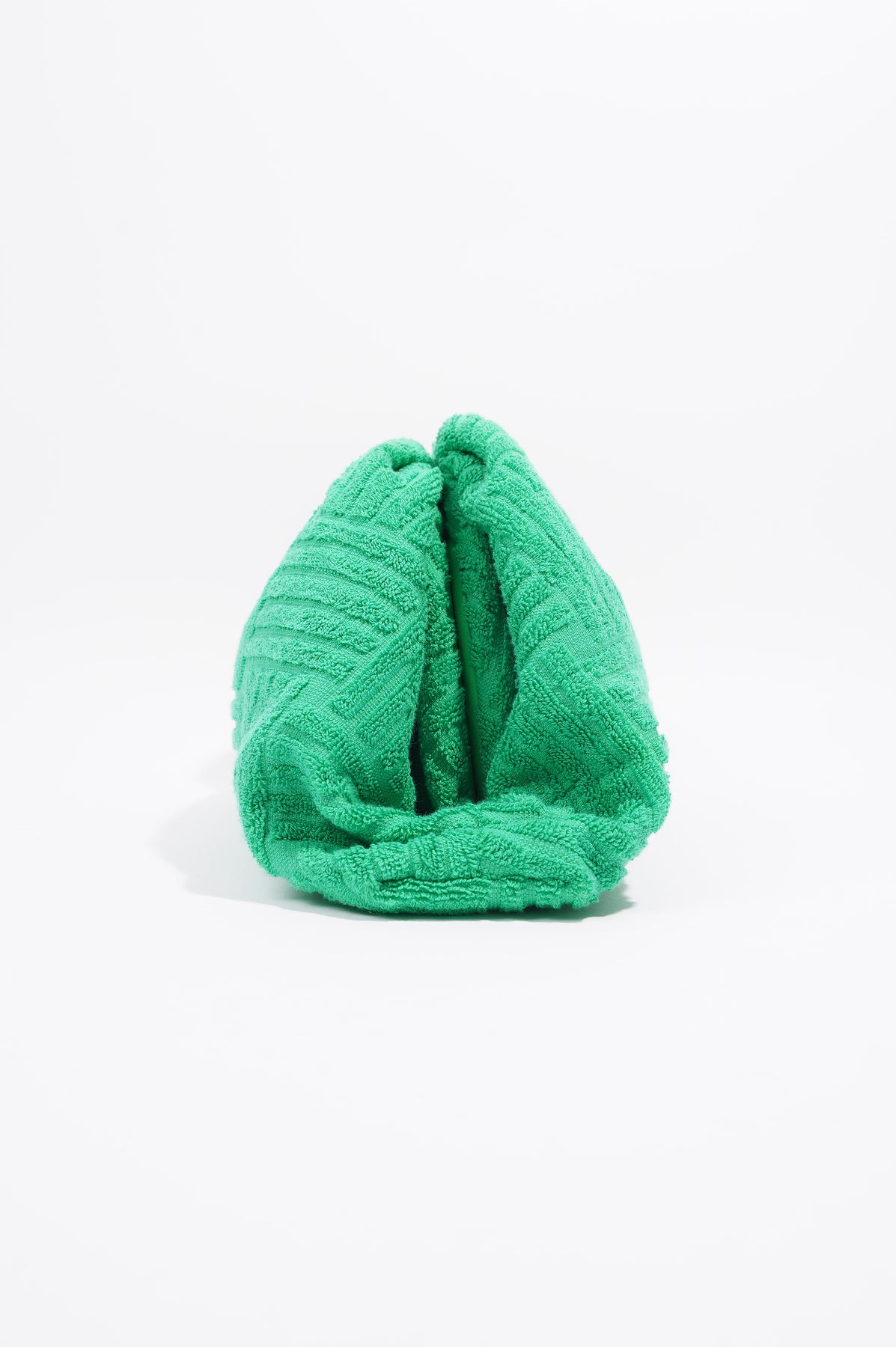 Bottega Veneta The Pouch Cotton-terry Clutch Bag in Green