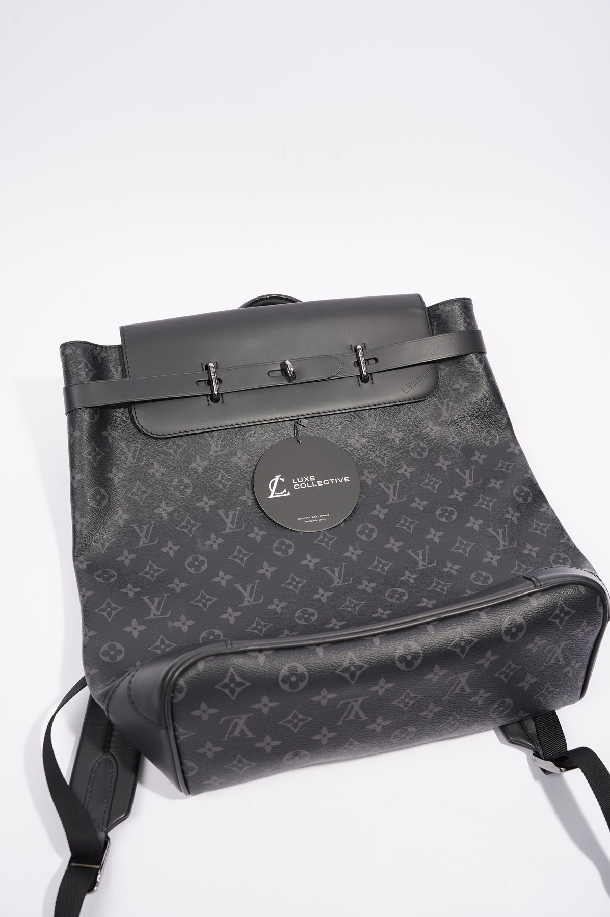 Louis Vuitton Steamer backpack in Eclipse monogram canvas Grey Cloth  ref.364287 - Joli Closet