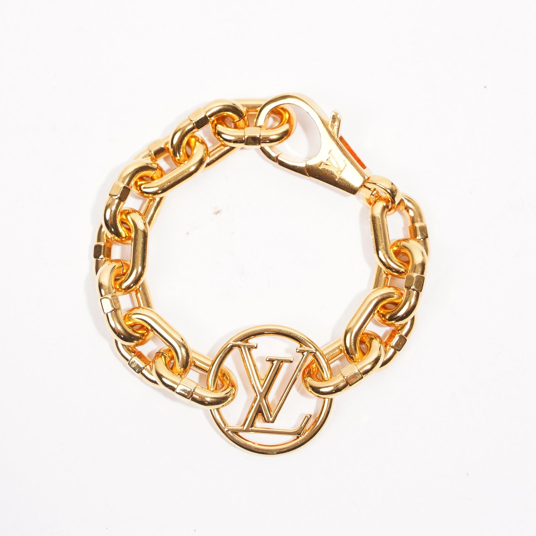 Louis Vuitton LV ID Bracelet Silver Metal. Size L