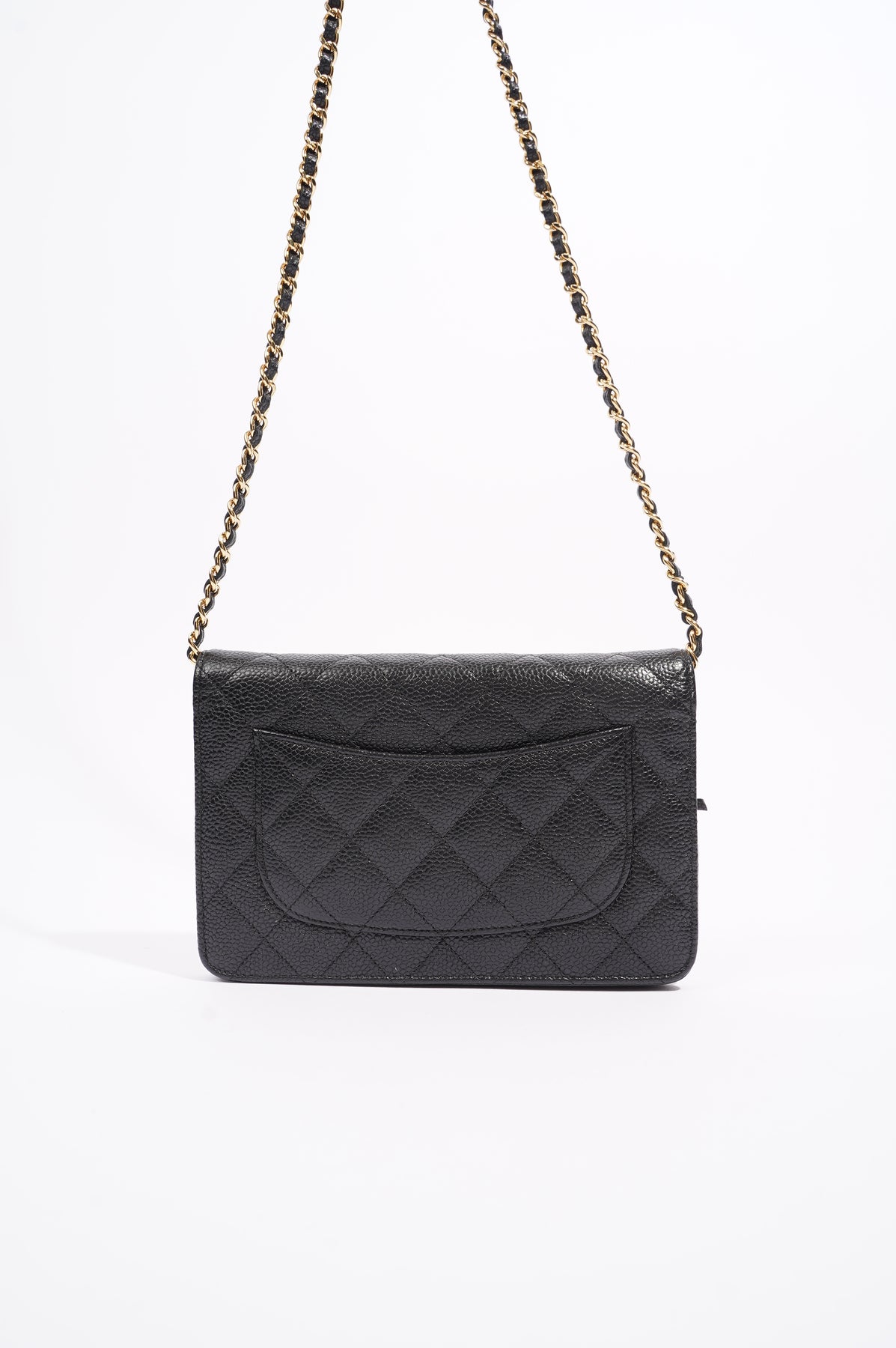 Chanel Black Caviar WOC Wallet On Chain Big CC Handbag – The Millionaires  Closet