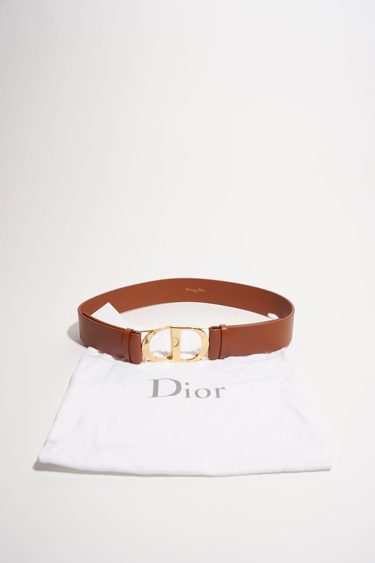 Dior - 30 Montaigne Belt Black Cannage Calfskin, 30 mm - Size 75 - Women