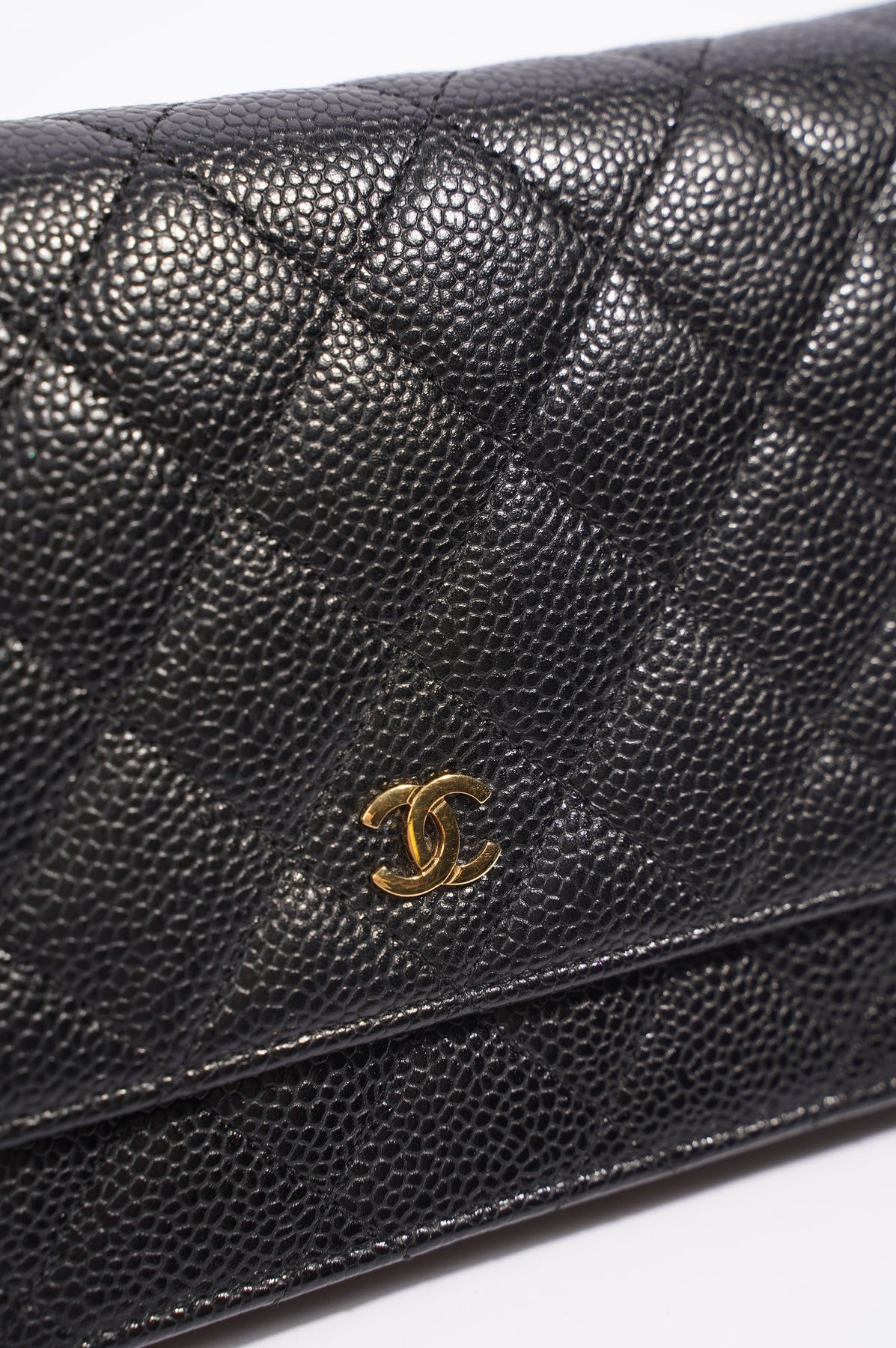 Chanel Womens Caviar Leather Purse Black – Luxe Collective