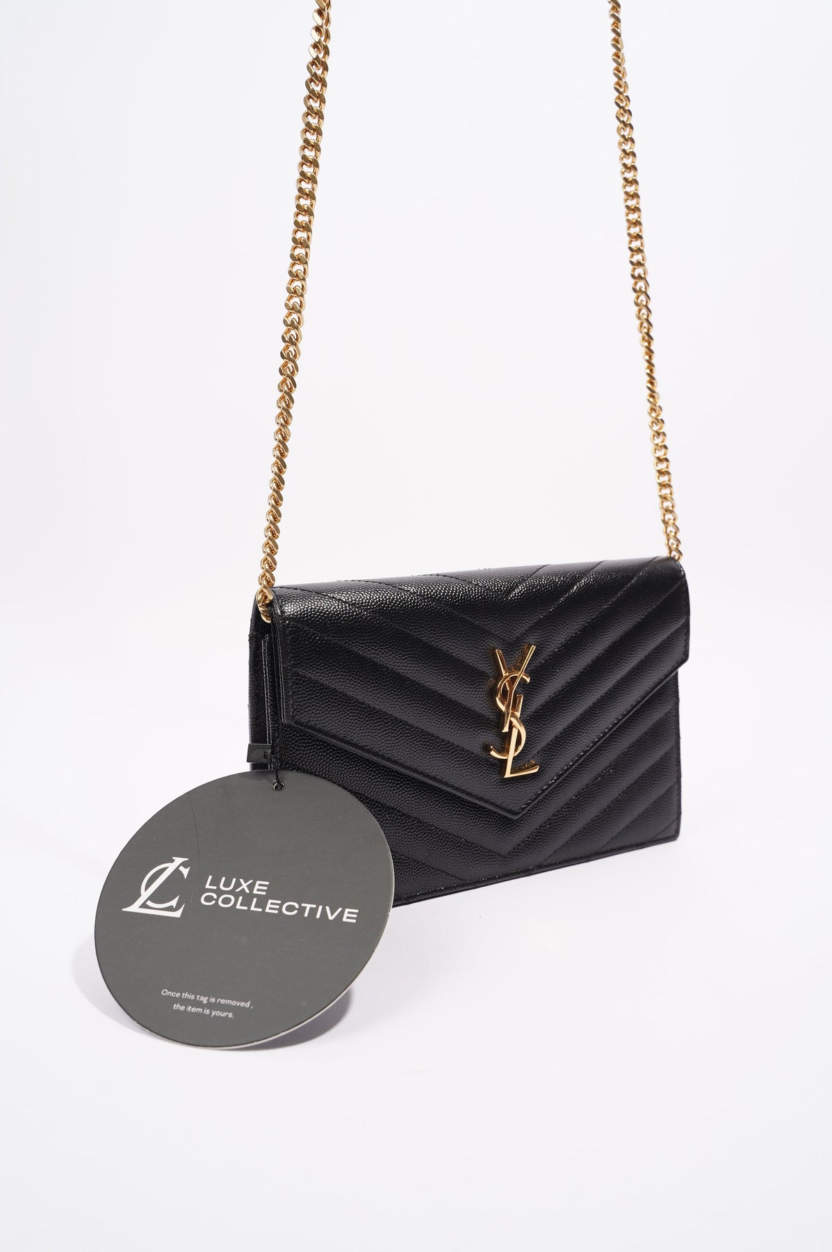 Cassandre matelasse leather chain wallet - Saint Laurent - Women