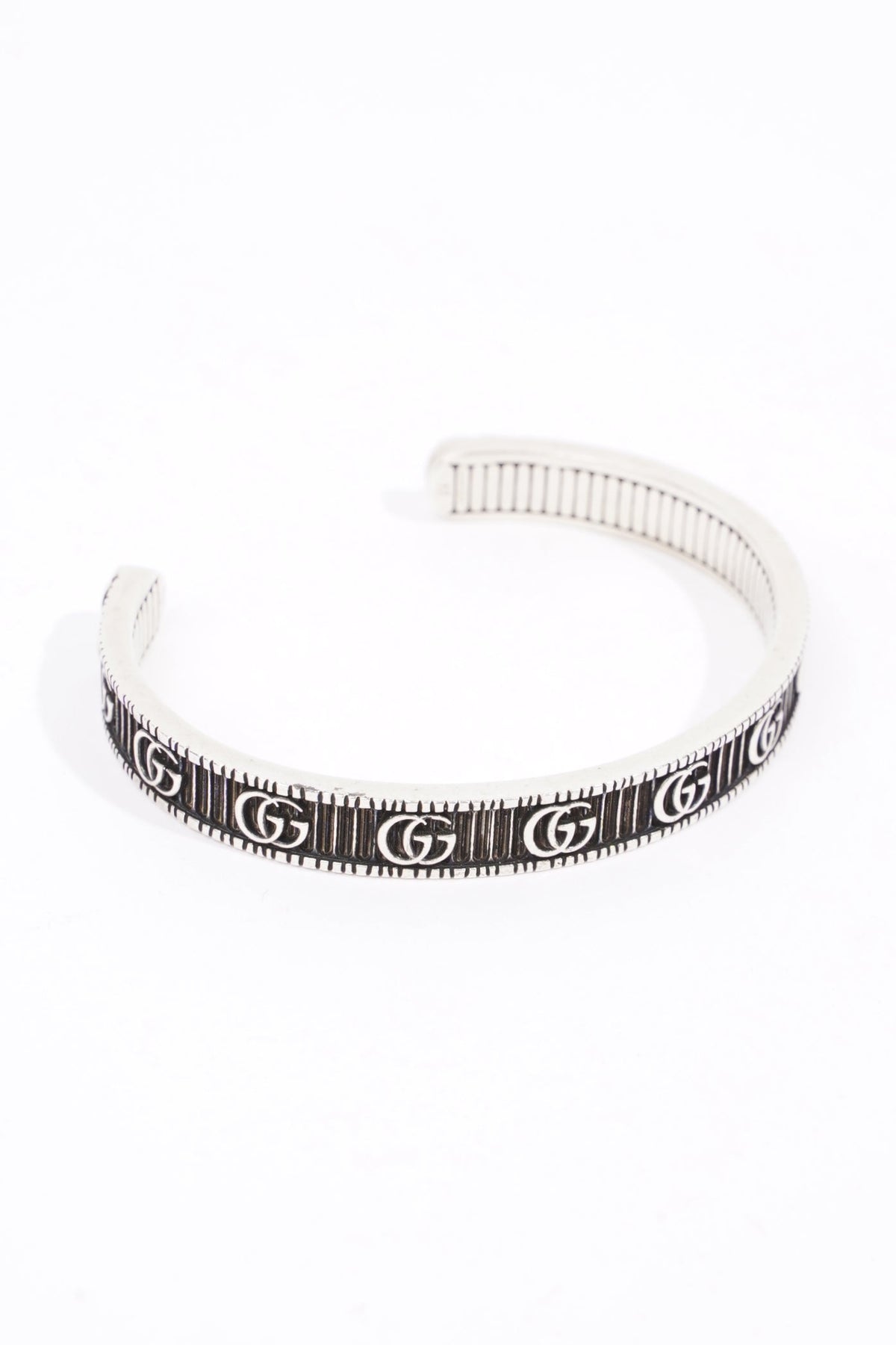 NEW Auth GUCCI .925 STERLING SILVER and ENAMEL BUCKLE Bracelet IT-18 L |  eBay
