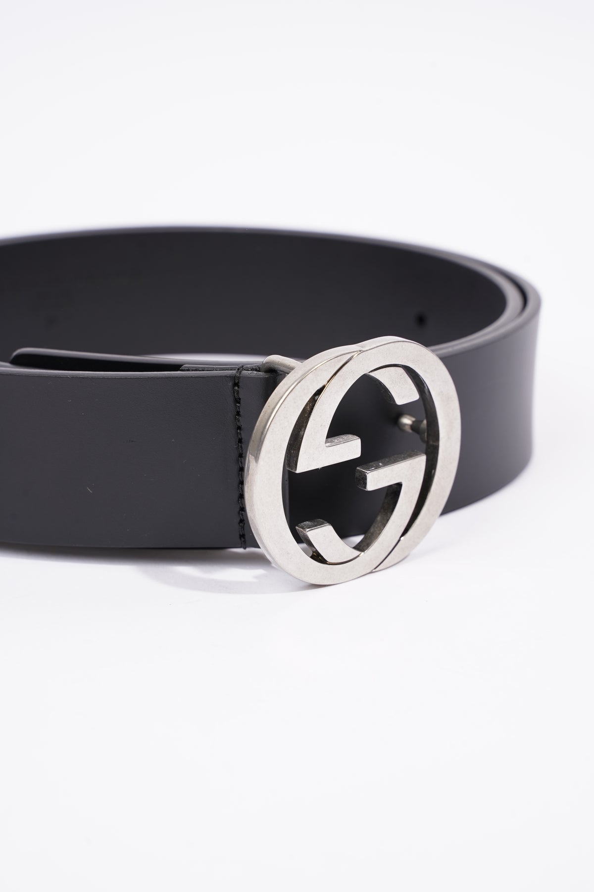 Gucci belt 2025 black silver