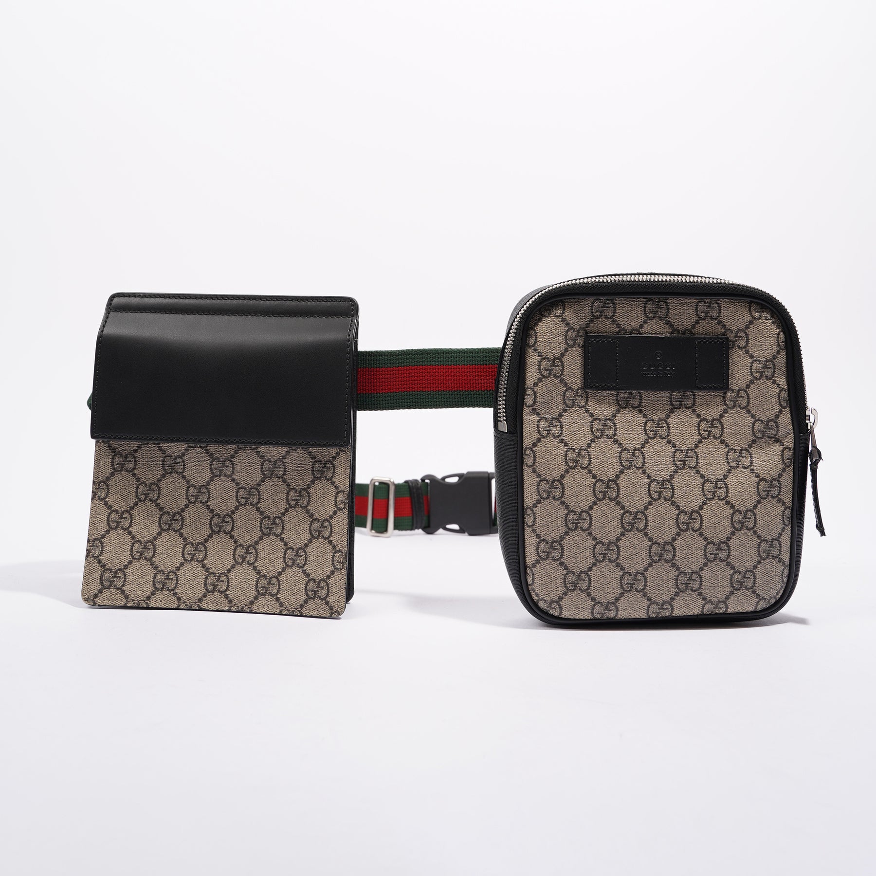 Gucci GG Supreme Canvas & Black Leather Small Eden Backpack | myGemma |  Item #114319