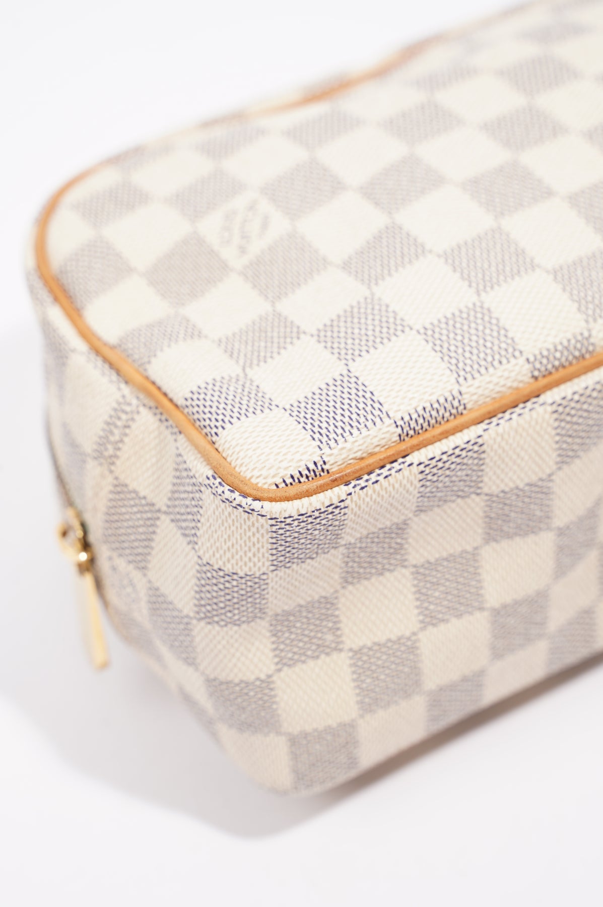 Toiletry Pouch On Chain Damier Azur - Women - Small Leather Goods