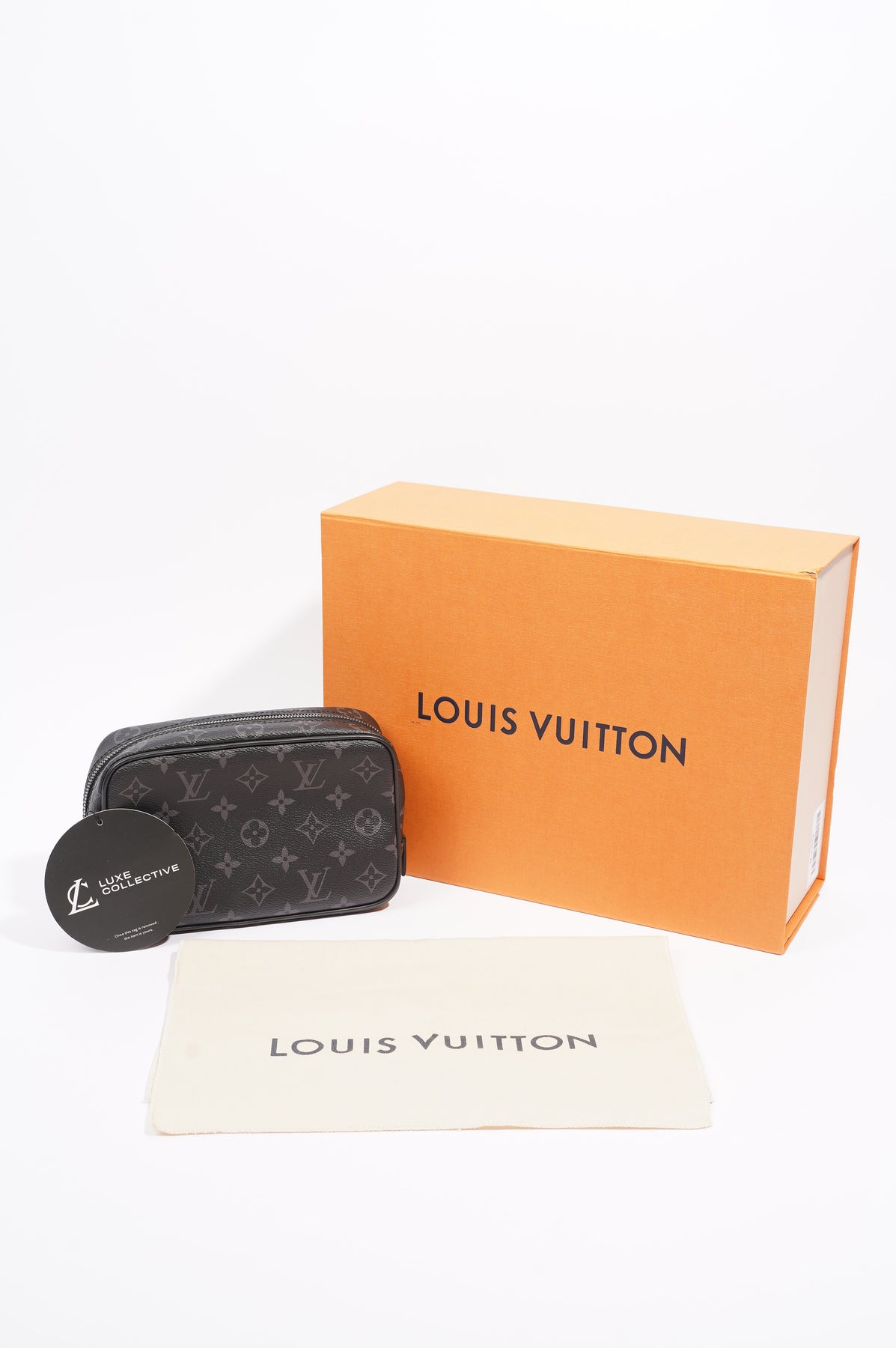 Louis Vuitton Black Monogram Eclipse Trousse Toilette PM Cosmetic Case  861825