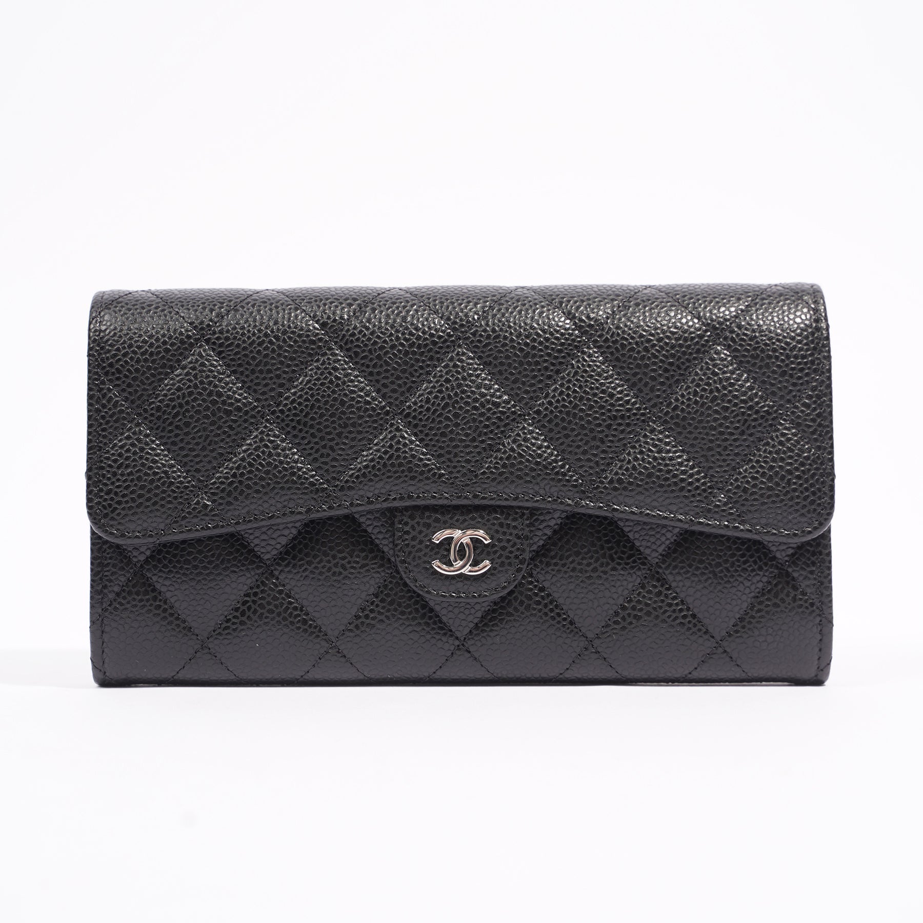 Chanel Womens Flap Wallet Black Caviar – Luxe Collective
