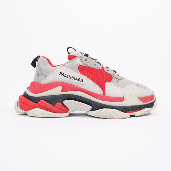 Balenciaga Mens Triple S Grey / Red / Black EU 41 / UK 7 – Luxe